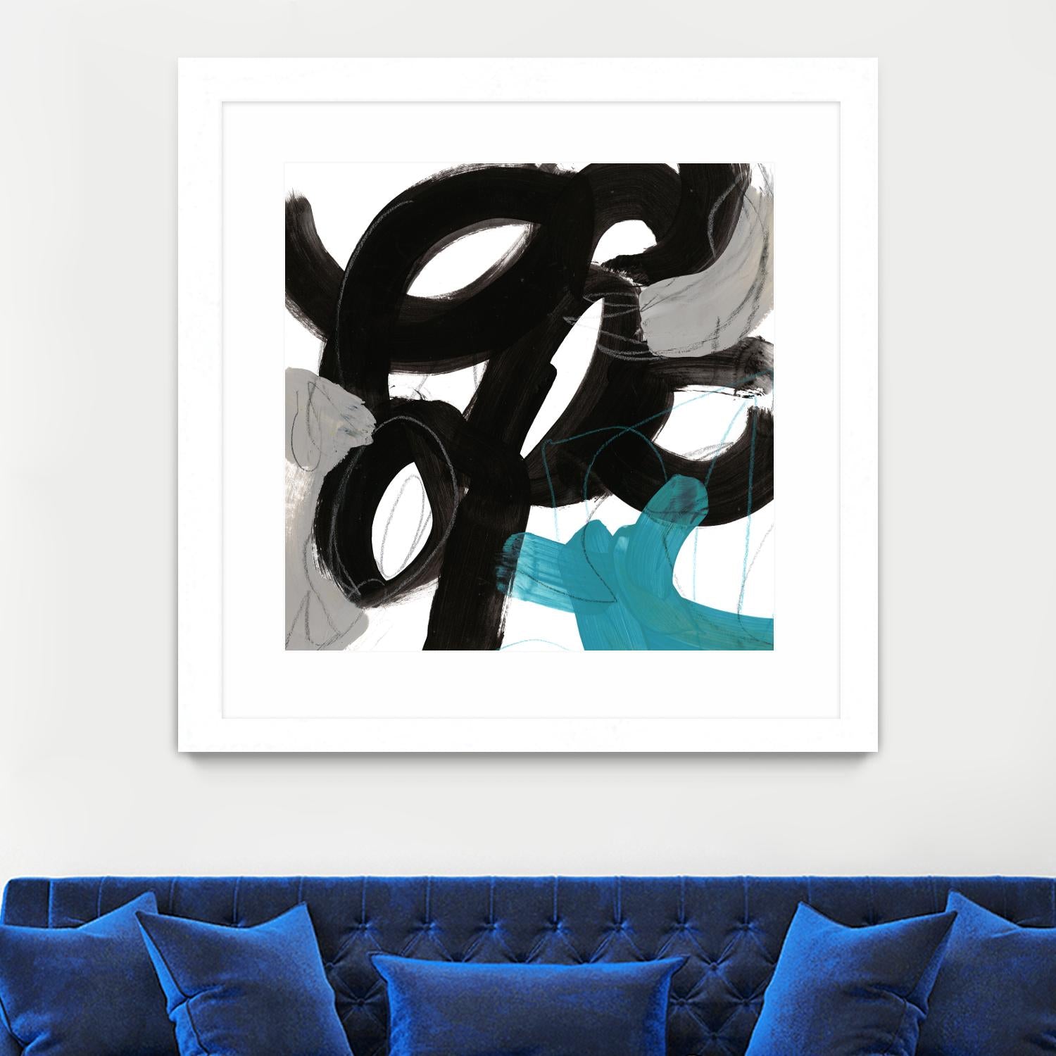 Chromatic Impulse IV by June Erica Vess on GIANT ART - blue abstract