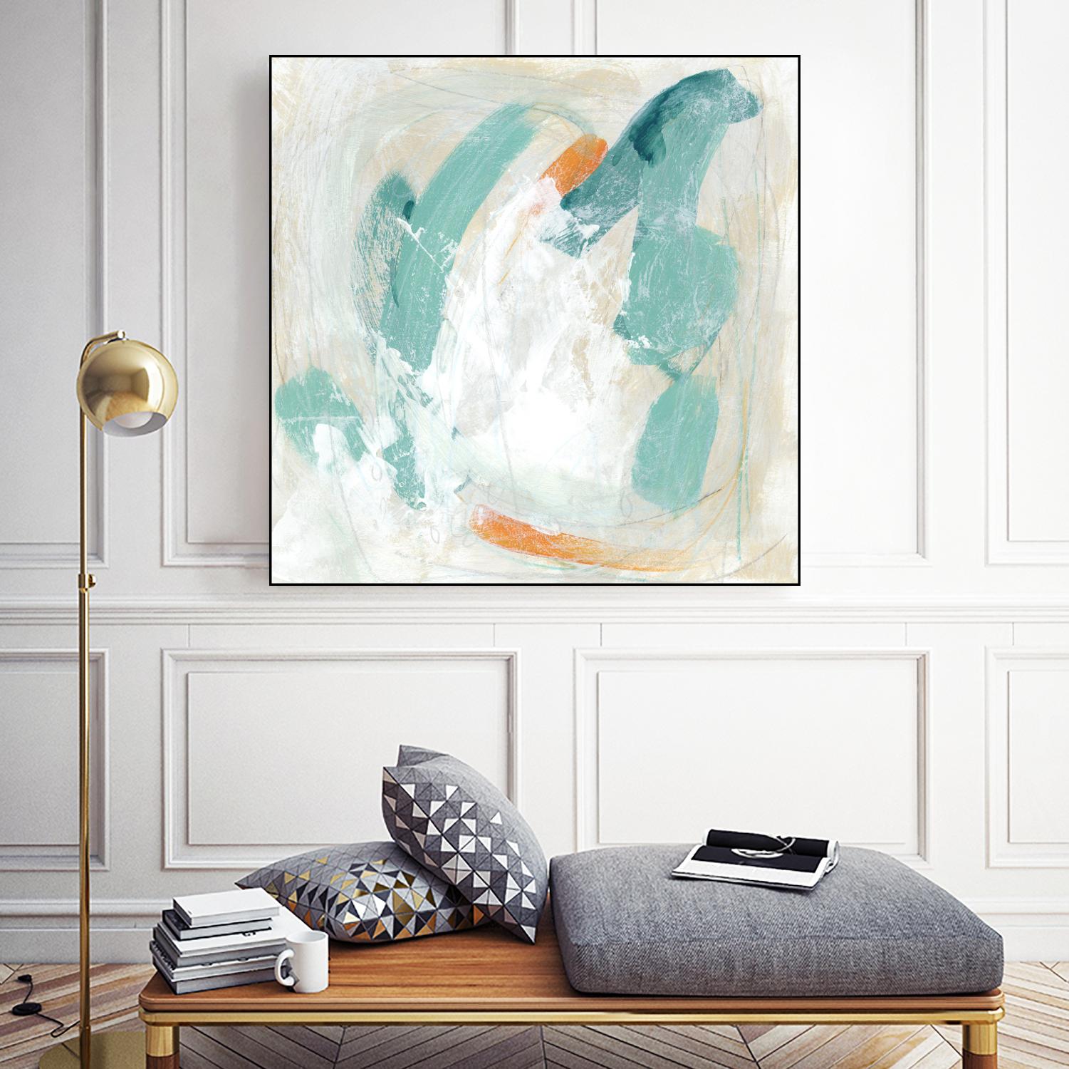 Tidal Current IV by June Erica Vess on GIANT ART - green abstract