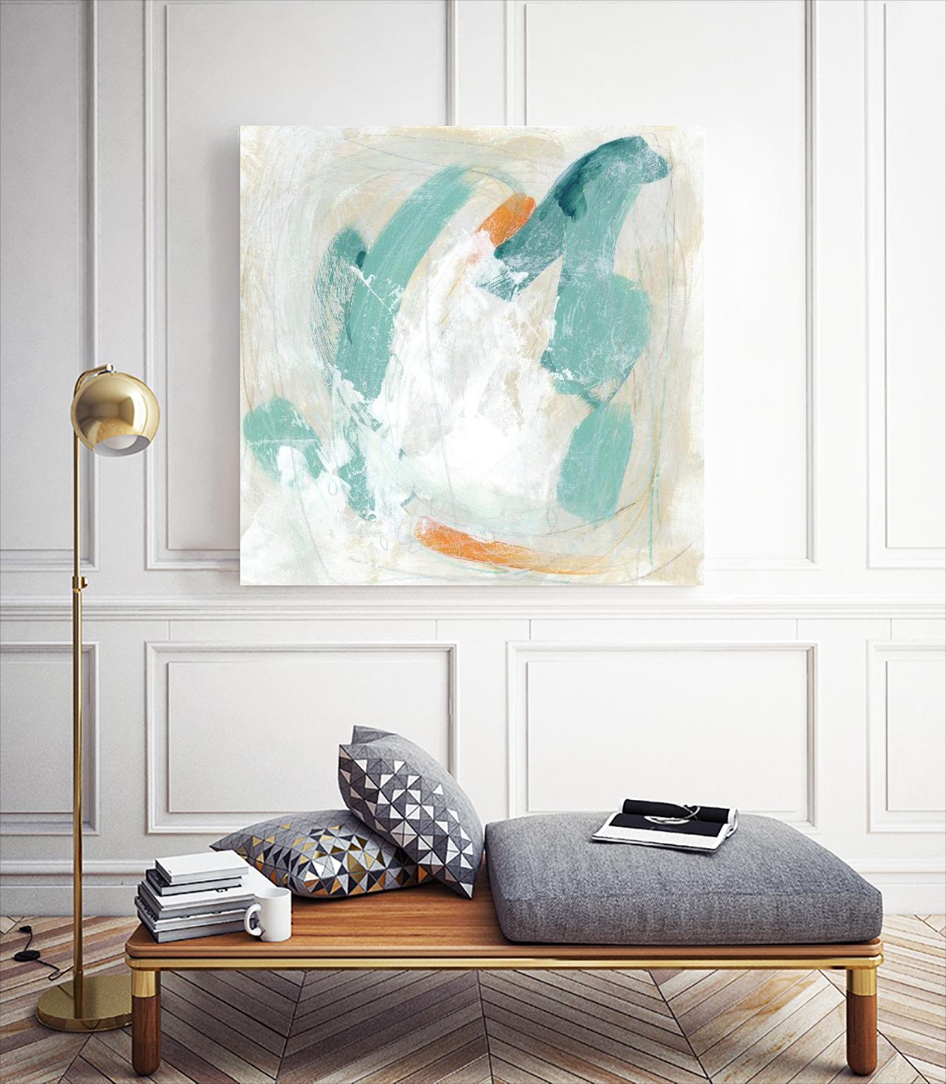 Tidal Current IV by June Erica Vess on GIANT ART - green abstract