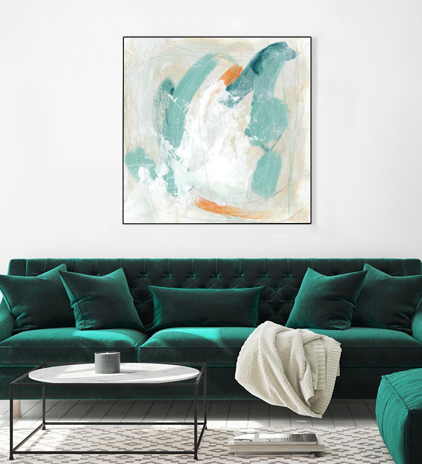 Tidal Current IV by June Erica Vess on GIANT ART - green abstract