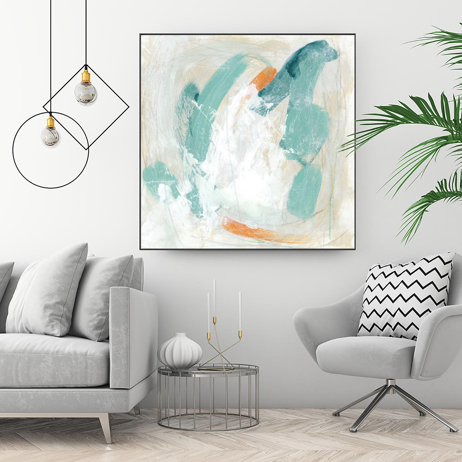 Tidal Current IV by June Erica Vess on GIANT ART - green abstract