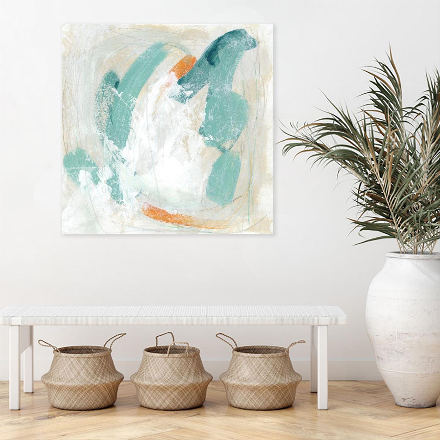 Tidal Current IV by June Erica Vess on GIANT ART - green abstract