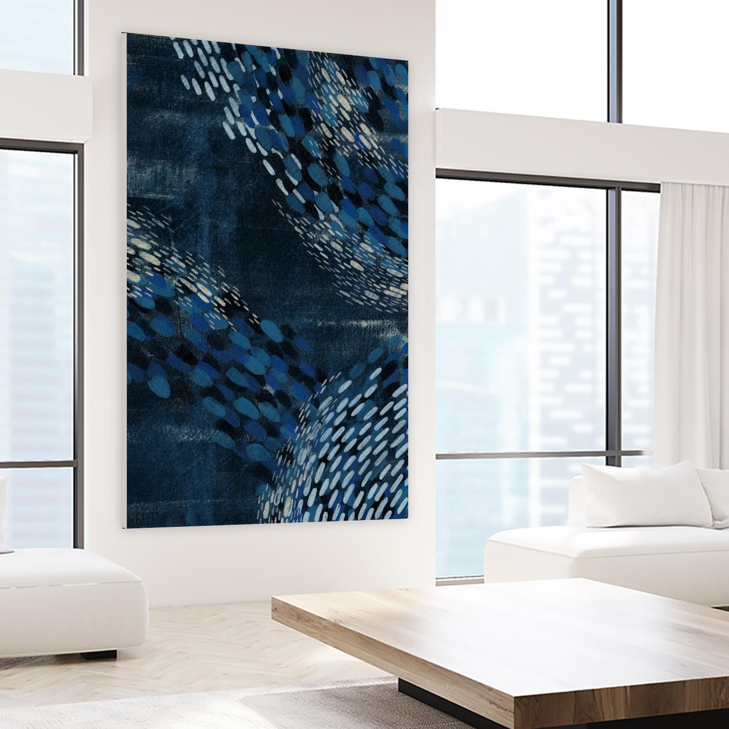 Moon Tide II by Grace Popp on GIANT ART - blue abstract
