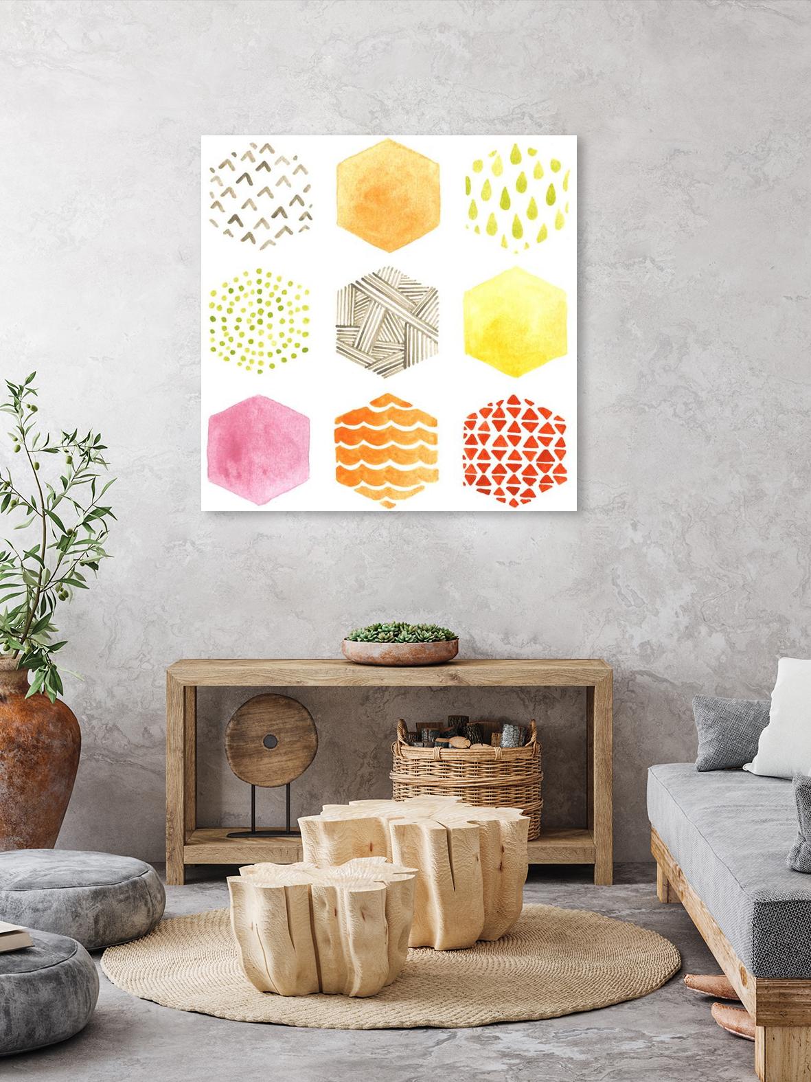 Honeycomb Patterns I by June Erica Vess on GIANT ART - abstract
