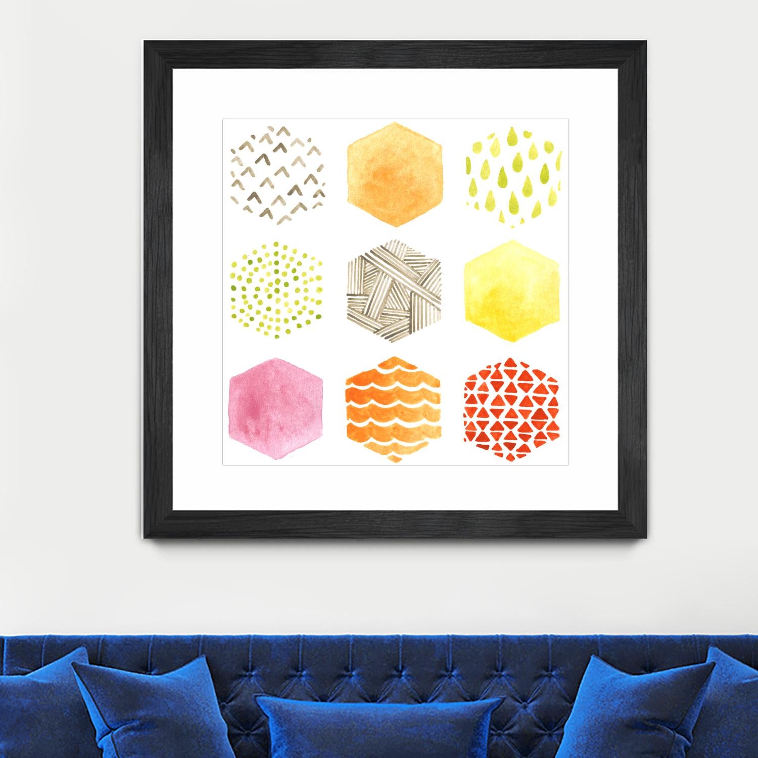 Honeycomb Patterns I by June Erica Vess on GIANT ART - abstract