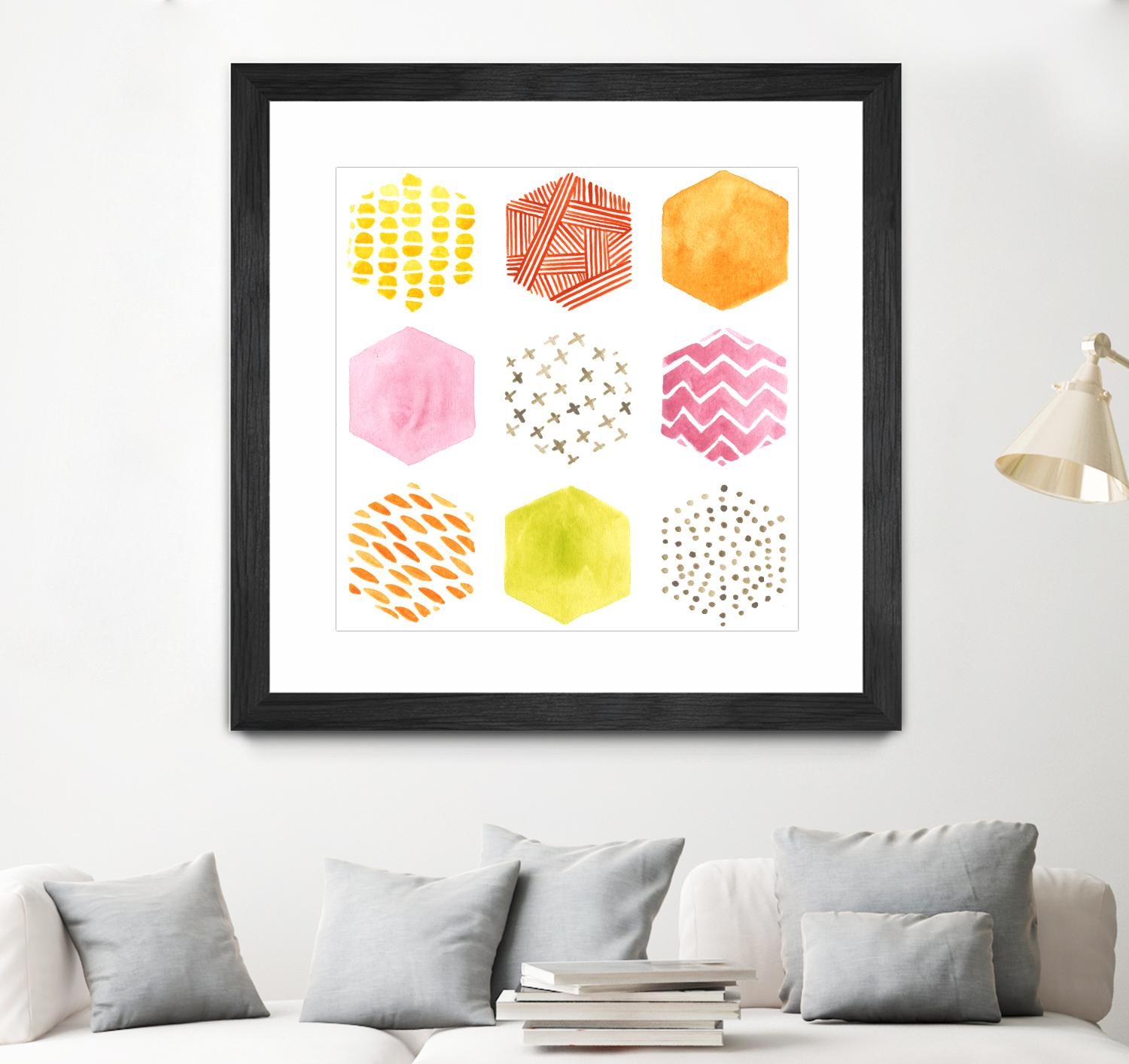 Honeycomb Patterns II by June Erica Vess on GIANT ART - abstract