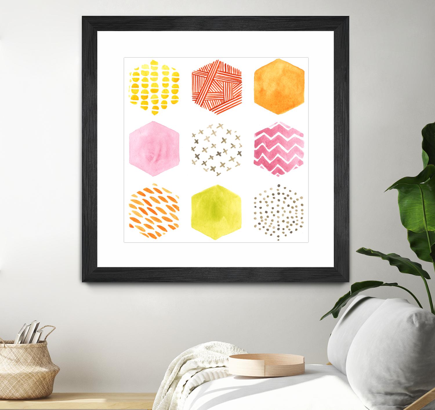 Honeycomb Patterns II by June Erica Vess on GIANT ART - abstract