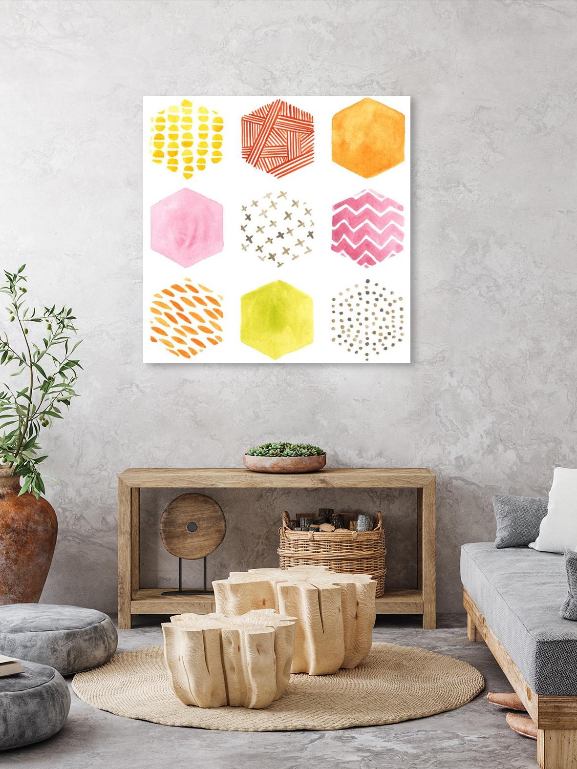 Honeycomb Patterns II by June Erica Vess on GIANT ART - abstract