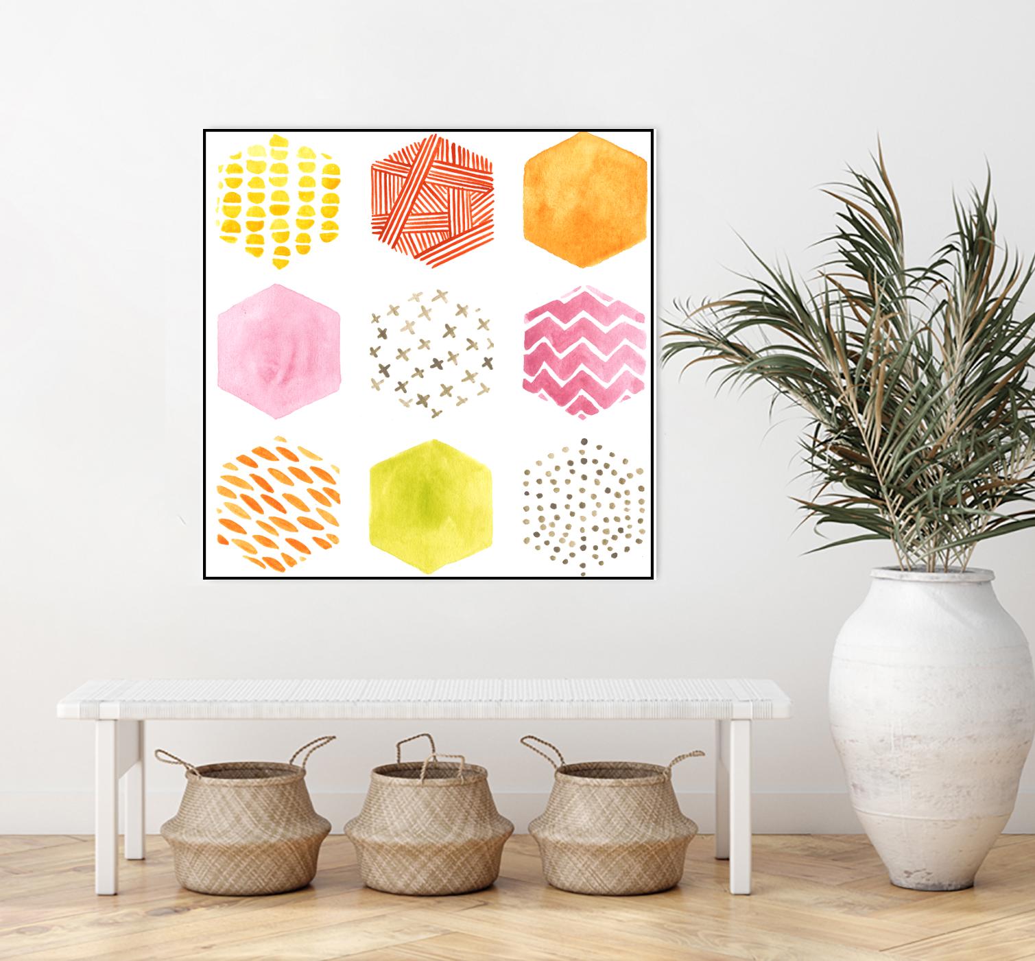 Honeycomb Patterns II by June Erica Vess on GIANT ART - abstract