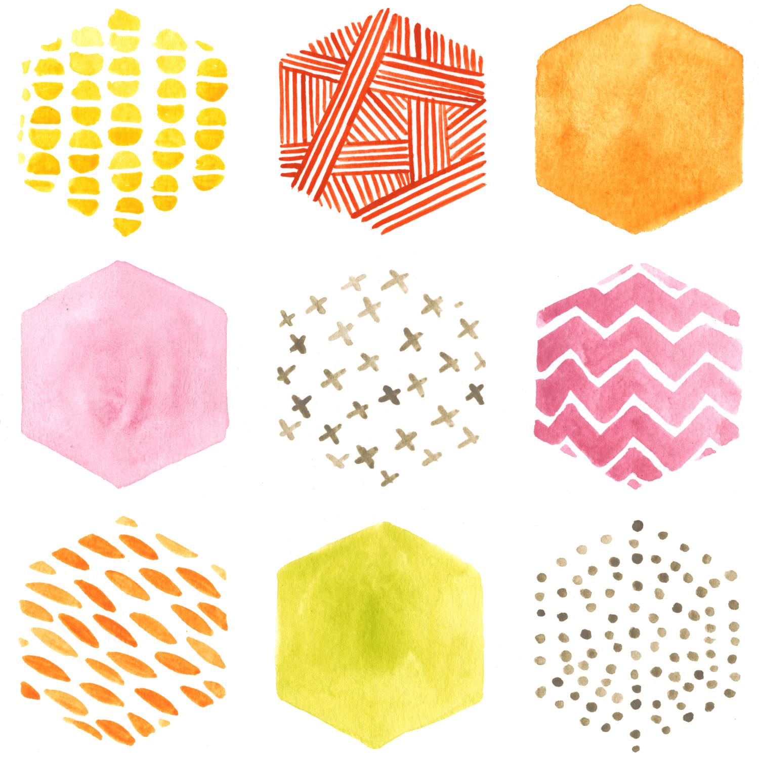 Honeycomb Patterns II by June Erica Vess on GIANT ART - abstract