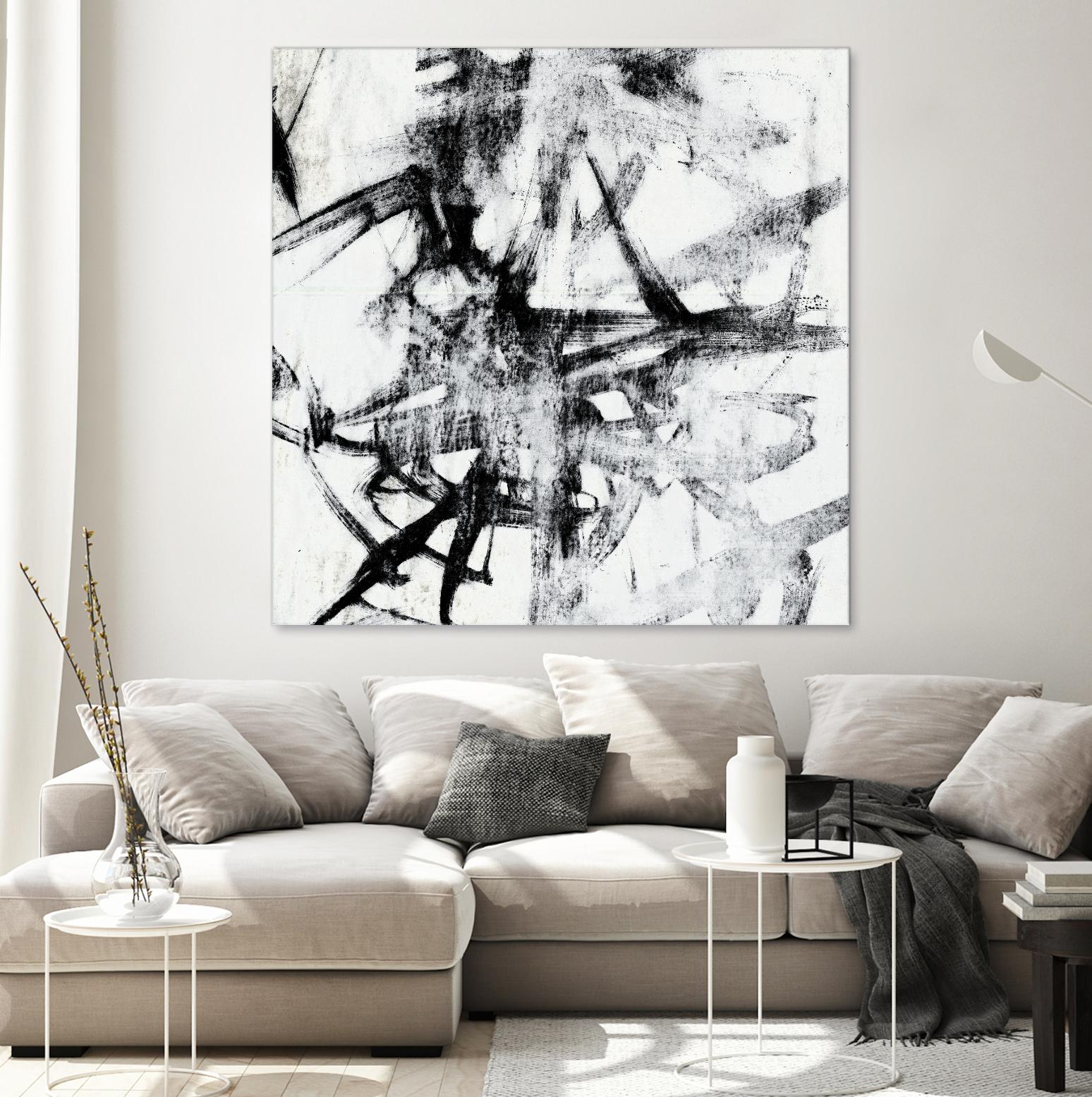 Monotype Scribble II by Jennifer Goldberger on GIANT ART - black abstract