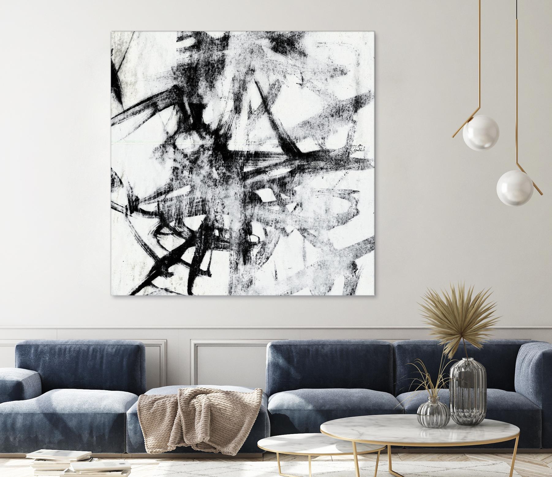 Monotype Scribble II by Jennifer Goldberger on GIANT ART - black abstract