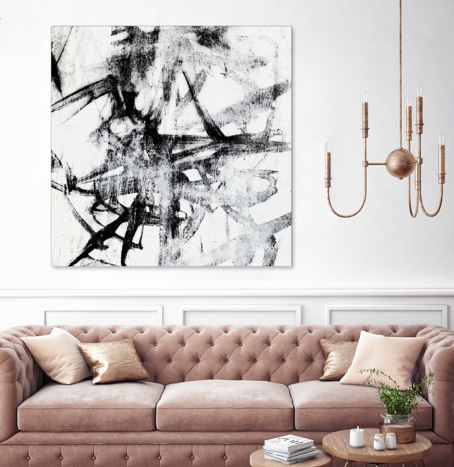 Monotype Scribble II by Jennifer Goldberger on GIANT ART - black abstract