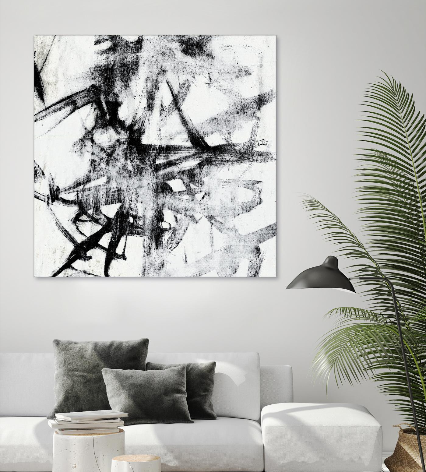 Monotype Scribble II by Jennifer Goldberger on GIANT ART - black abstract
