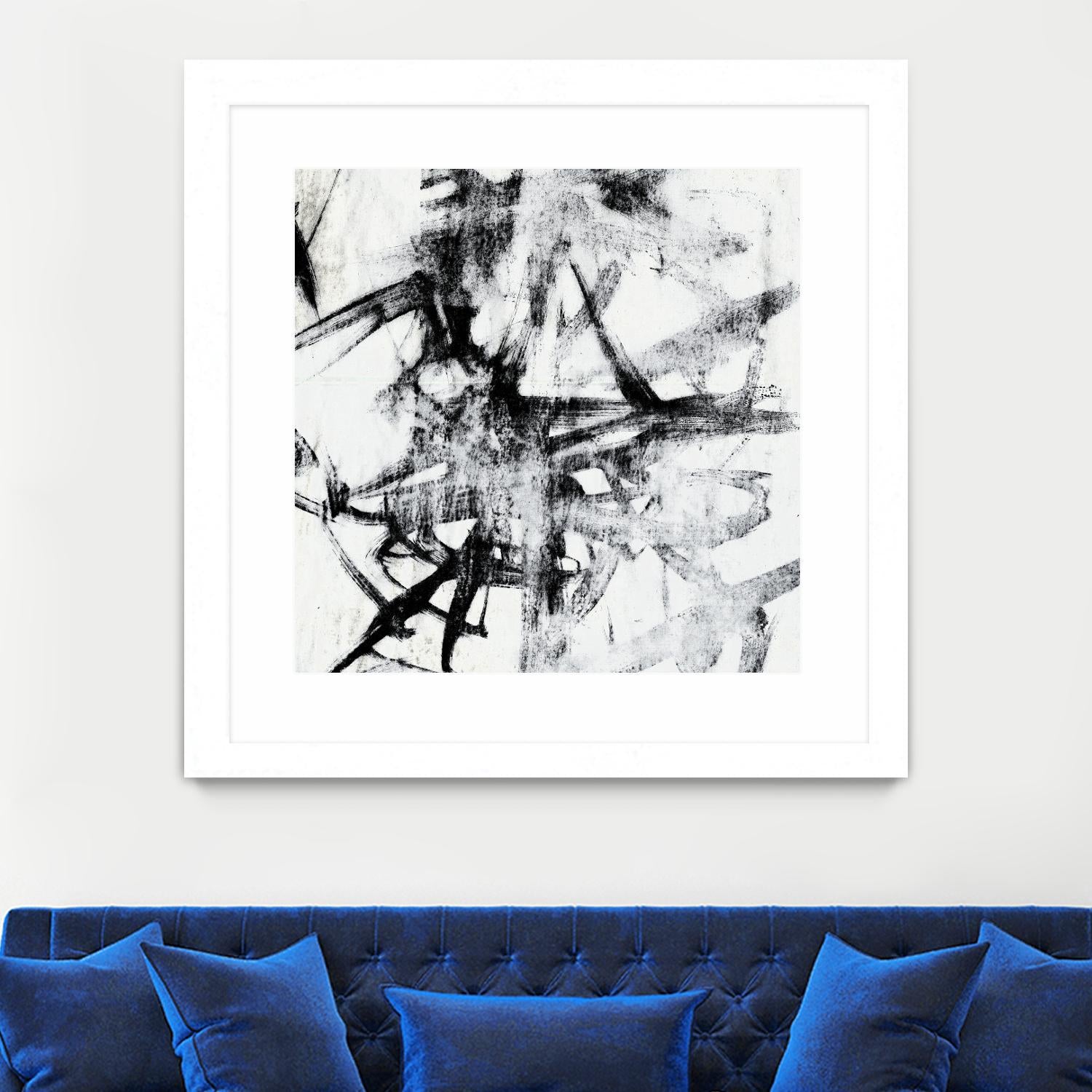 Monotype Scribble II by Jennifer Goldberger on GIANT ART - black abstract