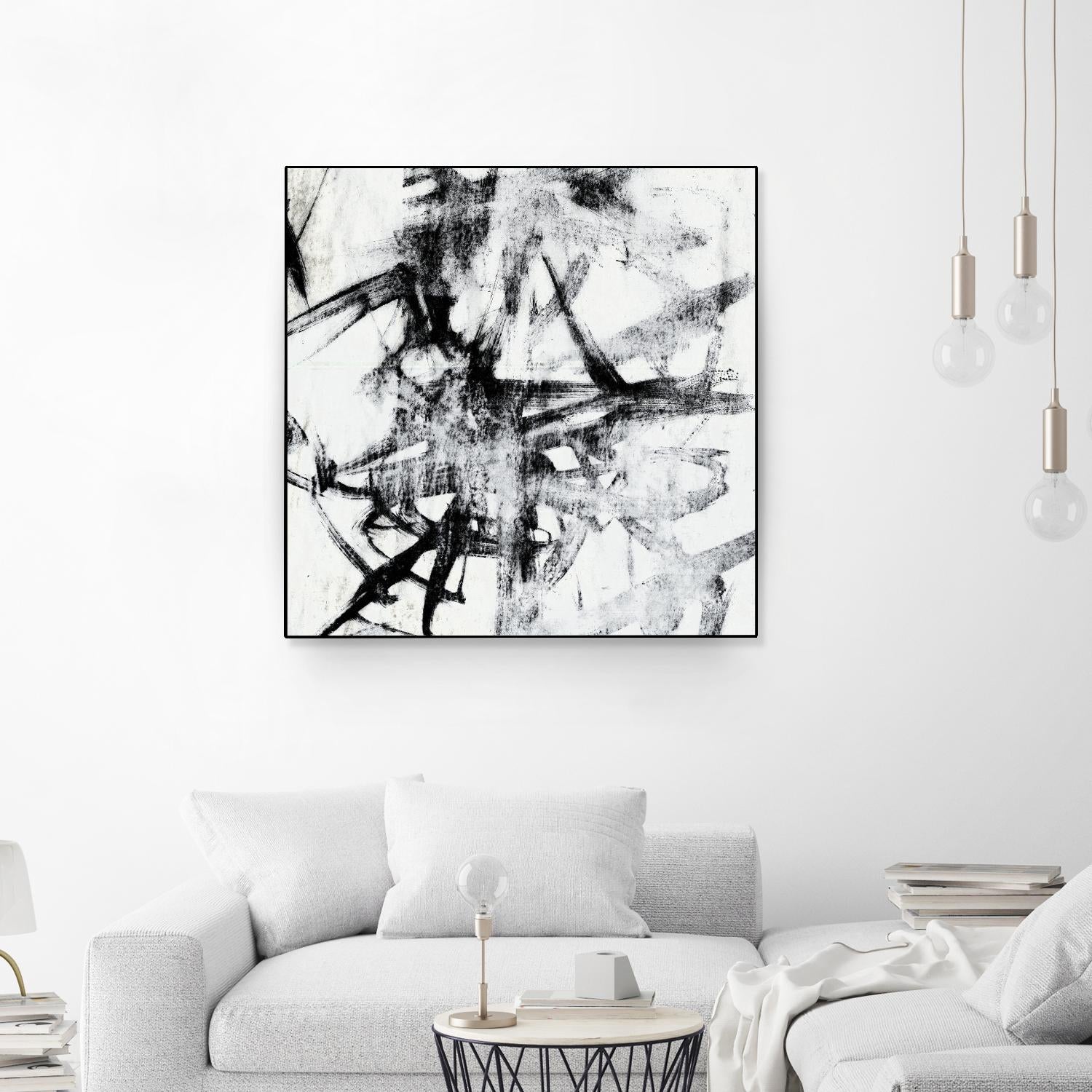 Monotype Scribble II by Jennifer Goldberger on GIANT ART - black abstract