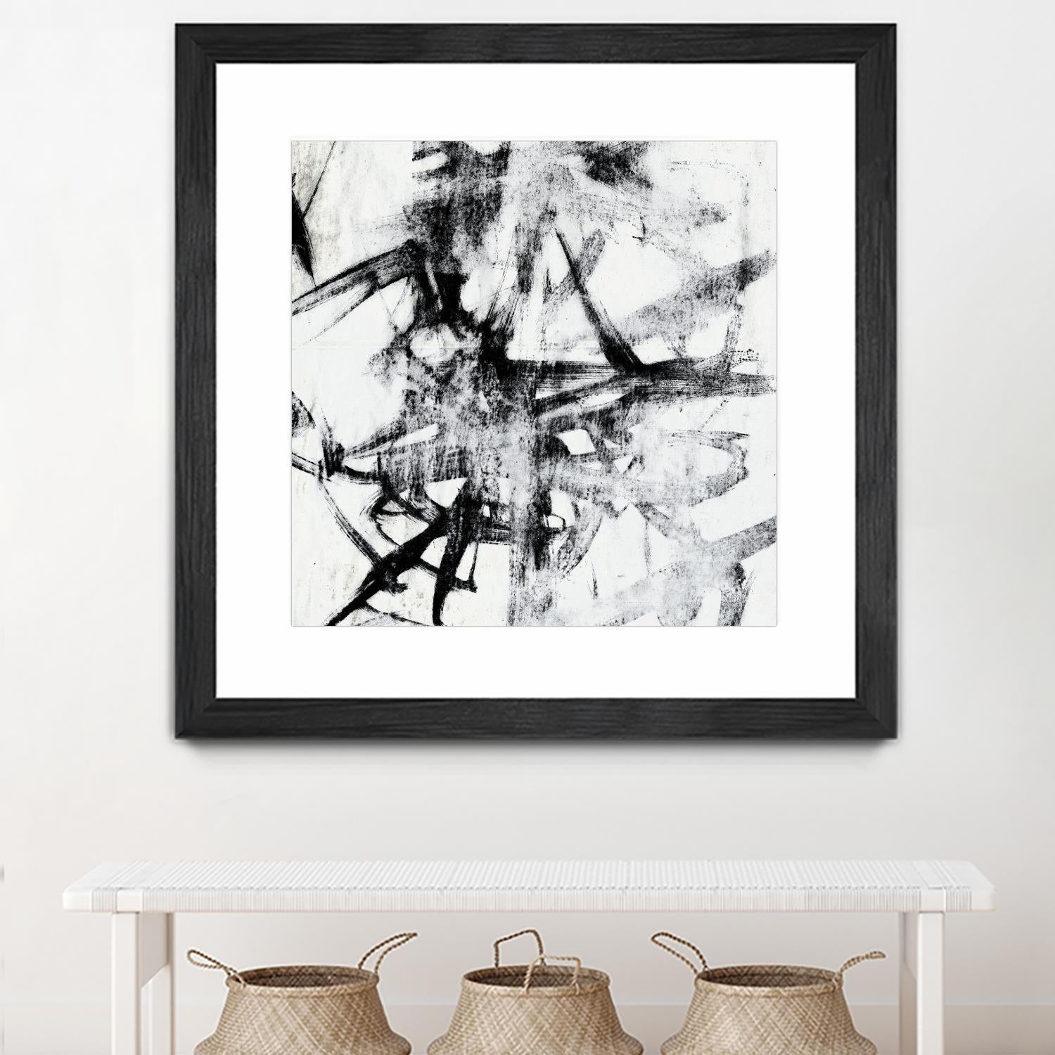 Monotype Scribble II by Jennifer Goldberger on GIANT ART - black abstract