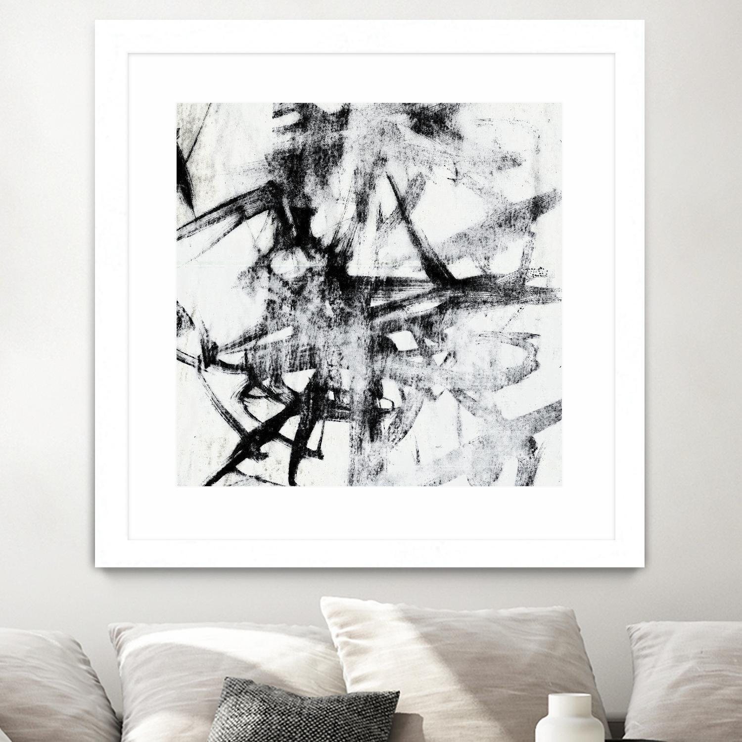 Monotype Scribble II by Jennifer Goldberger on GIANT ART - black abstract