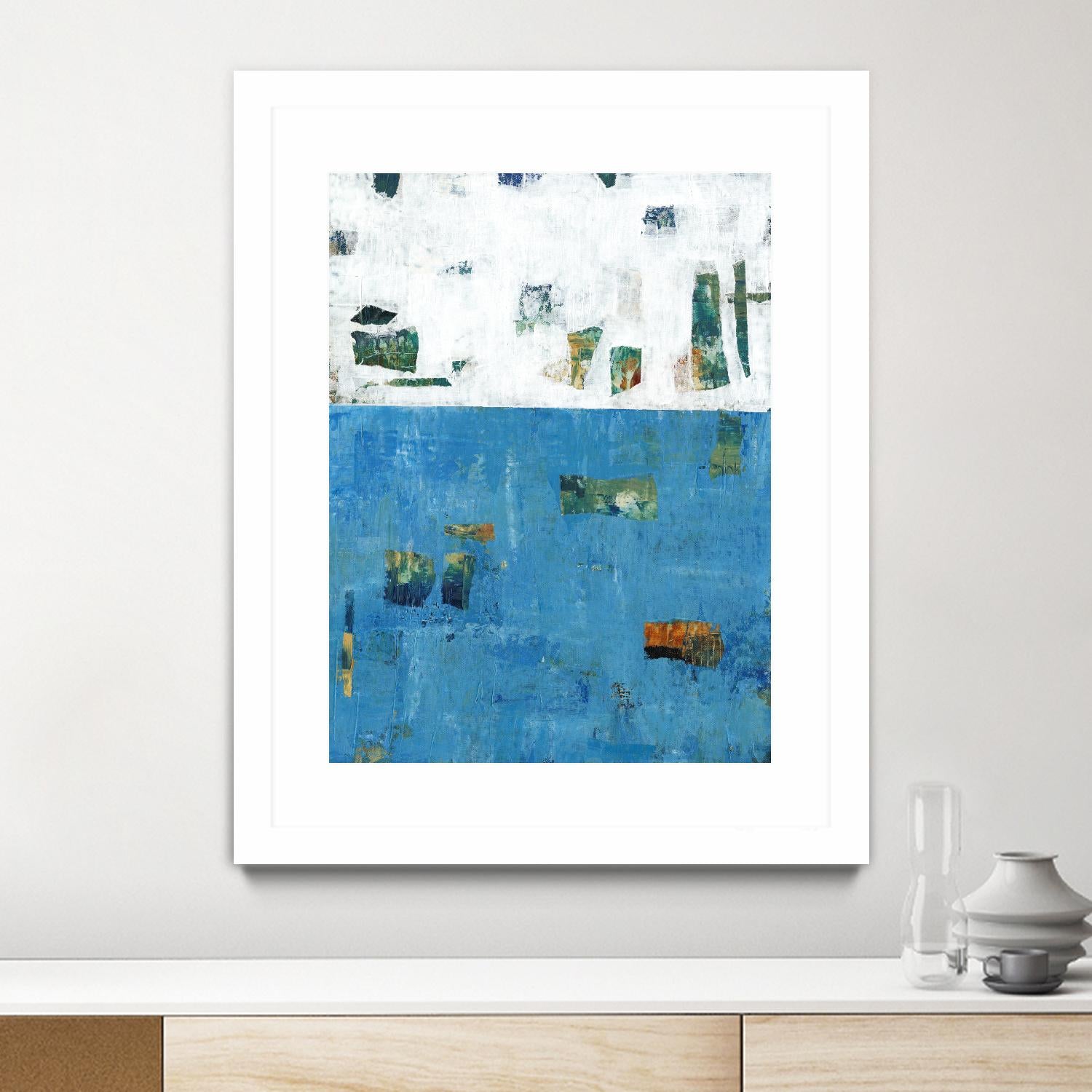 Patches I by Tim OToole on GIANT ART - blue abstract