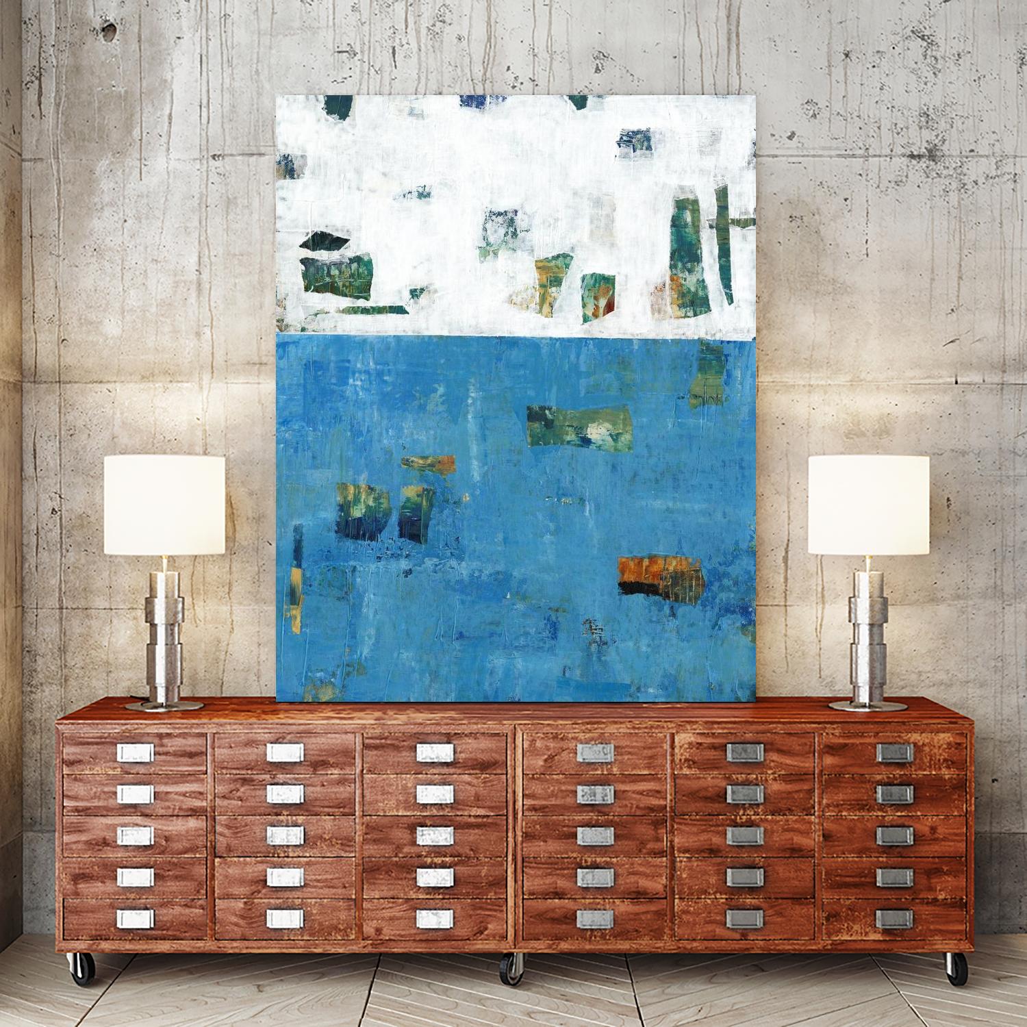 Patches I by Tim OToole on GIANT ART - blue abstract