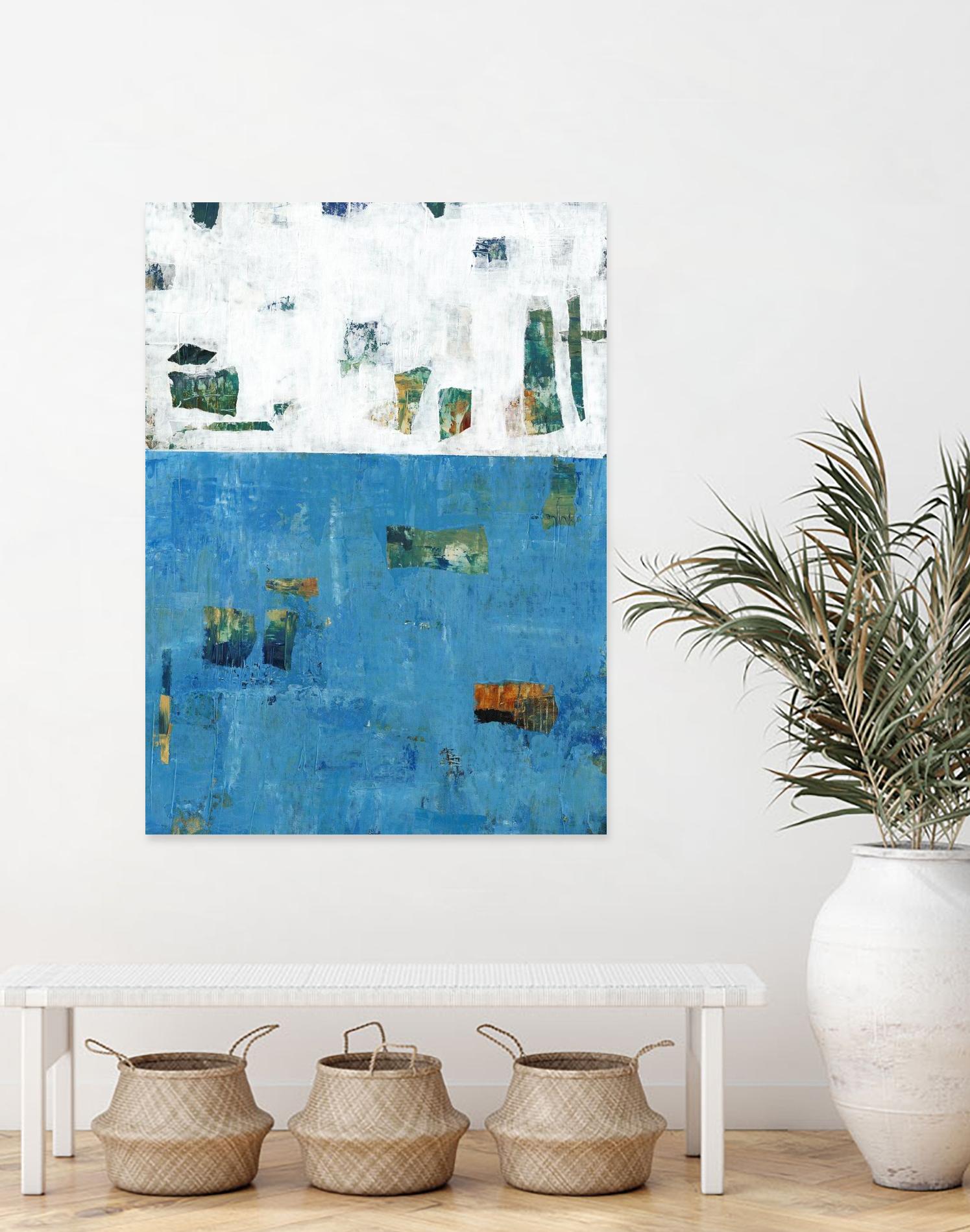 Patches I by Tim OToole on GIANT ART - blue abstract