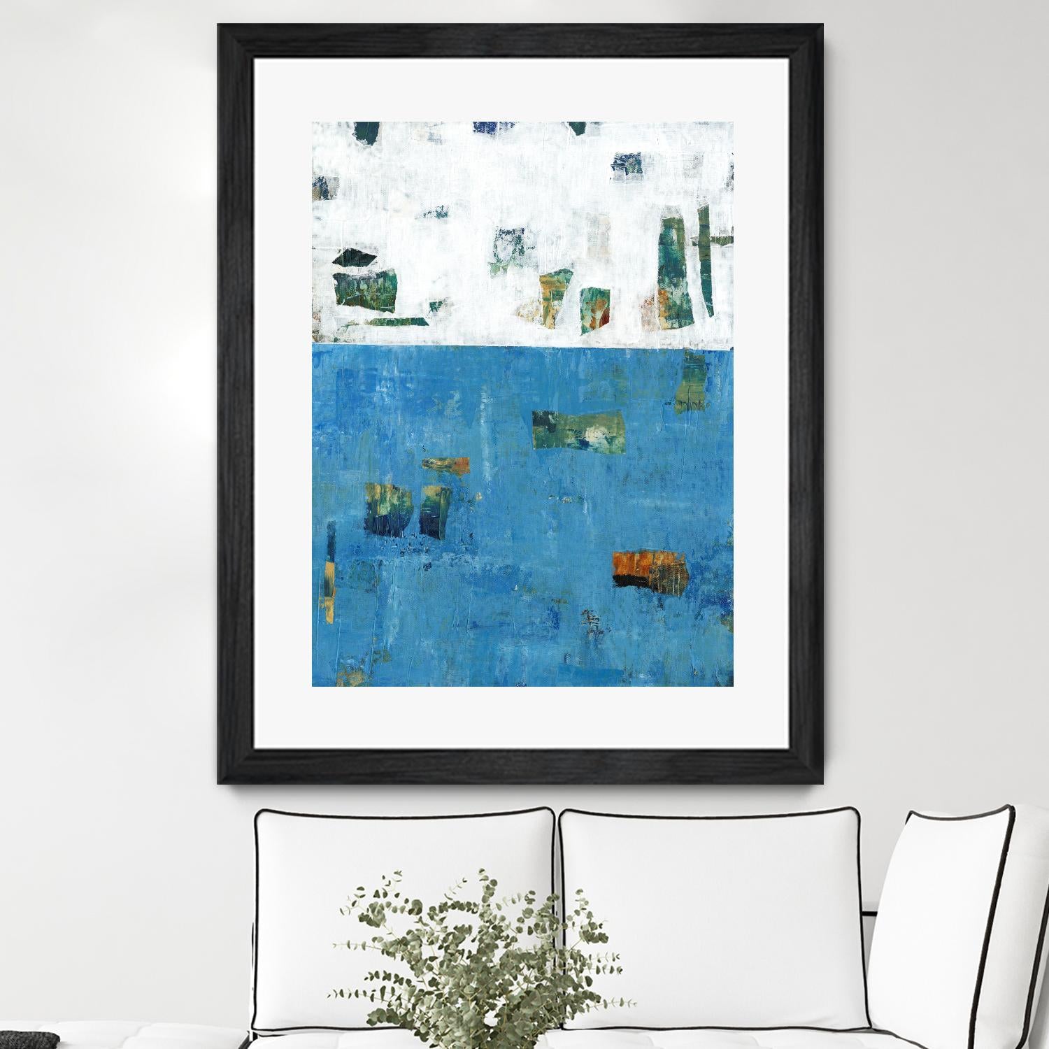 Patches I by Tim OToole on GIANT ART - blue abstract