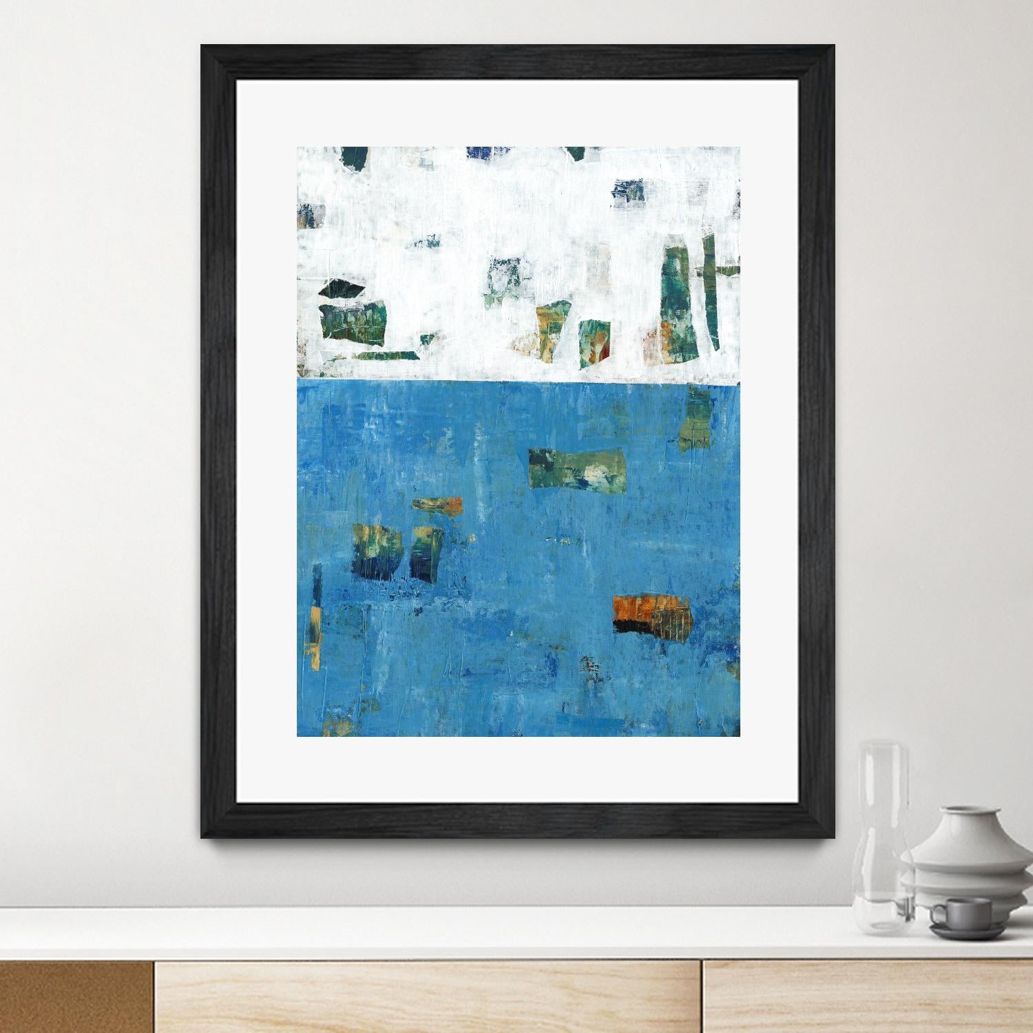 Patches I by Tim OToole on GIANT ART - blue abstract