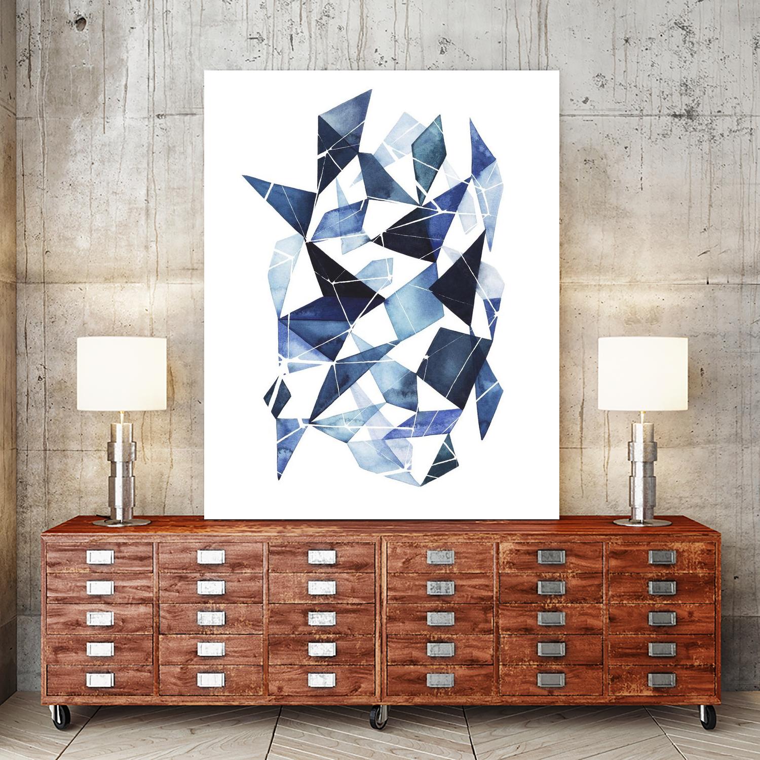 Chrysalis I by Grace Popp on GIANT ART - blue abstract