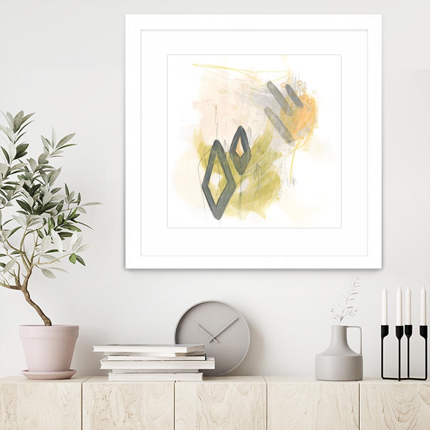 Side Swipe I by June Erica Vess on GIANT ART - yellow abstract