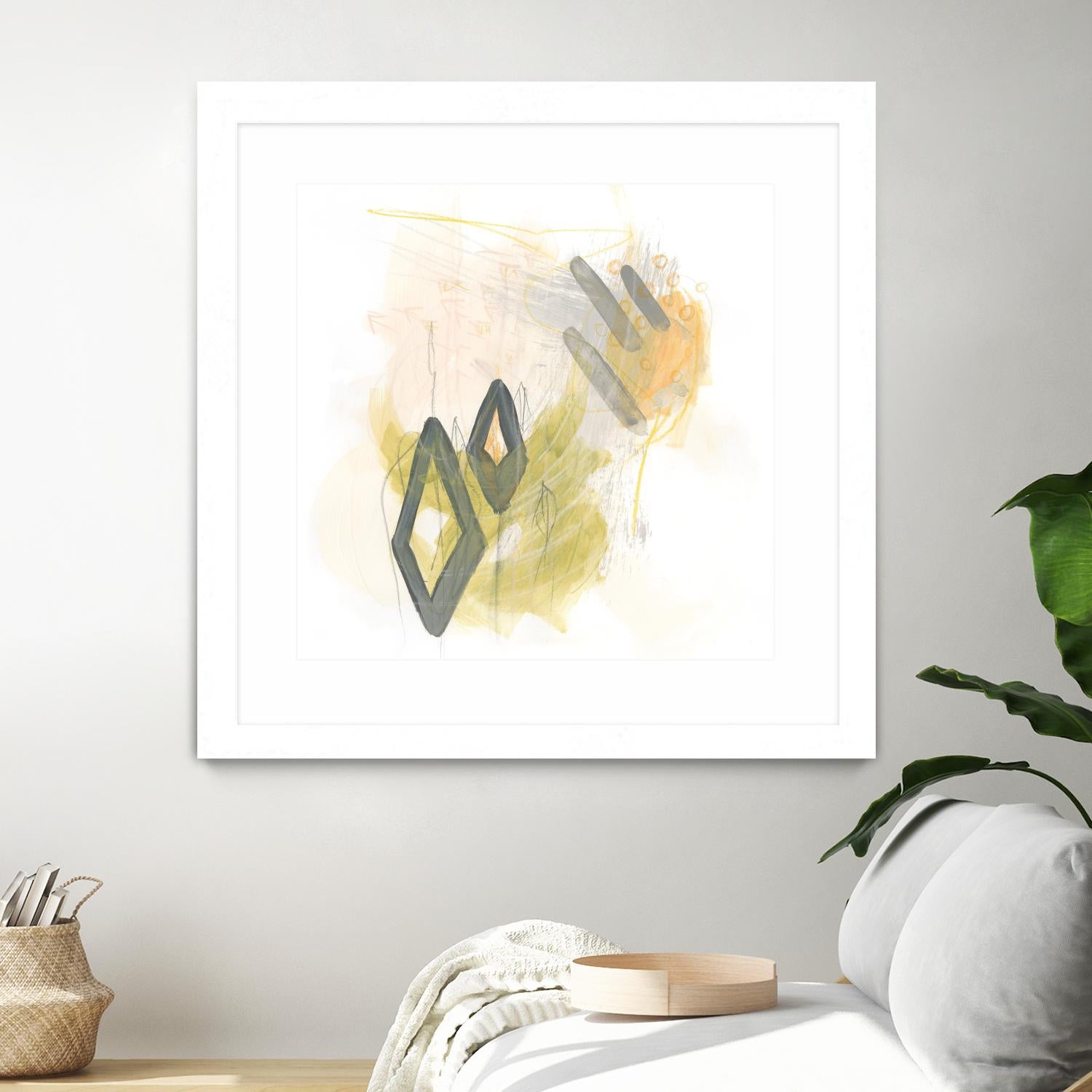 Side Swipe I by June Erica Vess on GIANT ART - yellow abstract