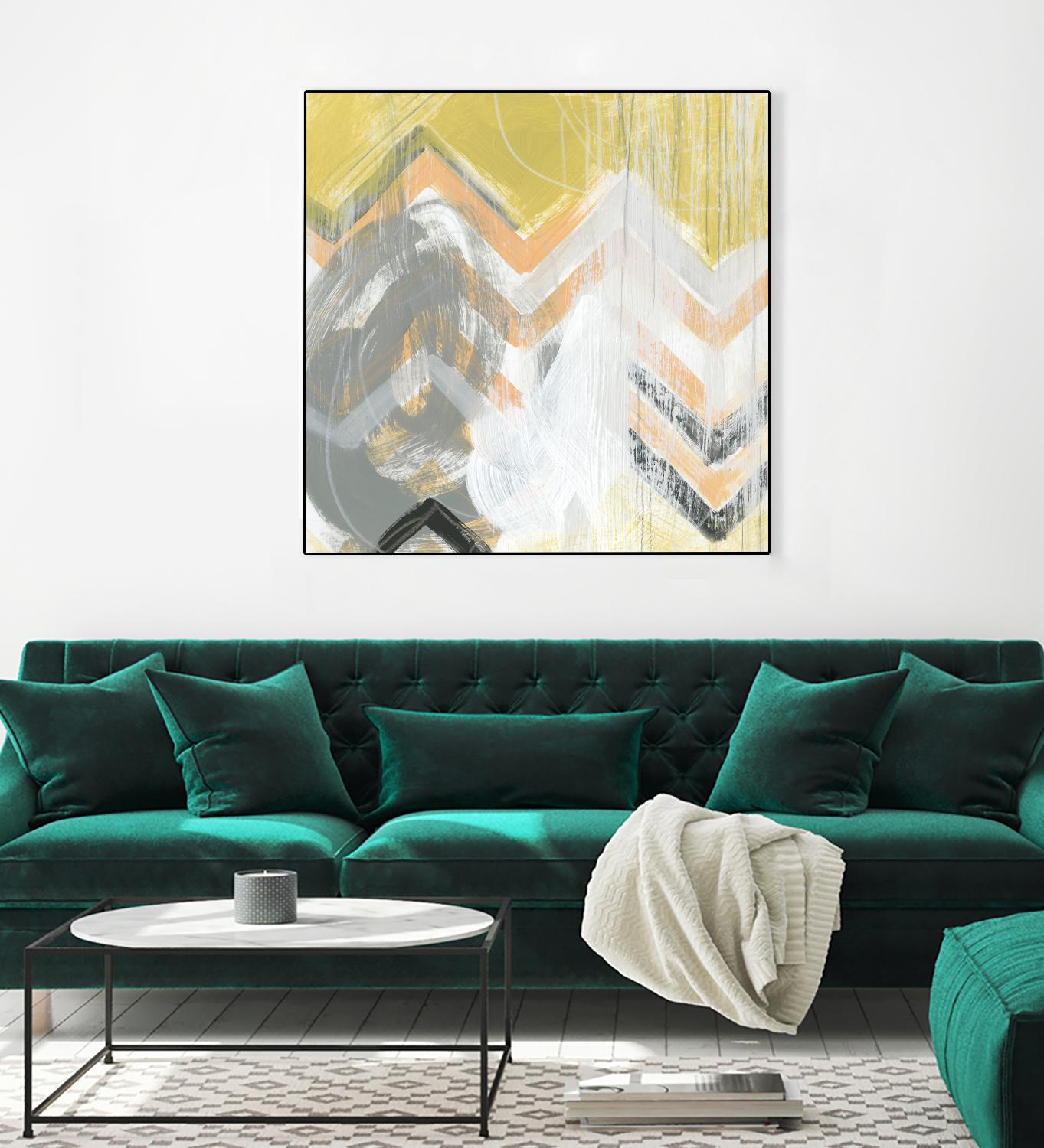 Side Swipe II by June Erica Vess on GIANT ART - yellow abstract