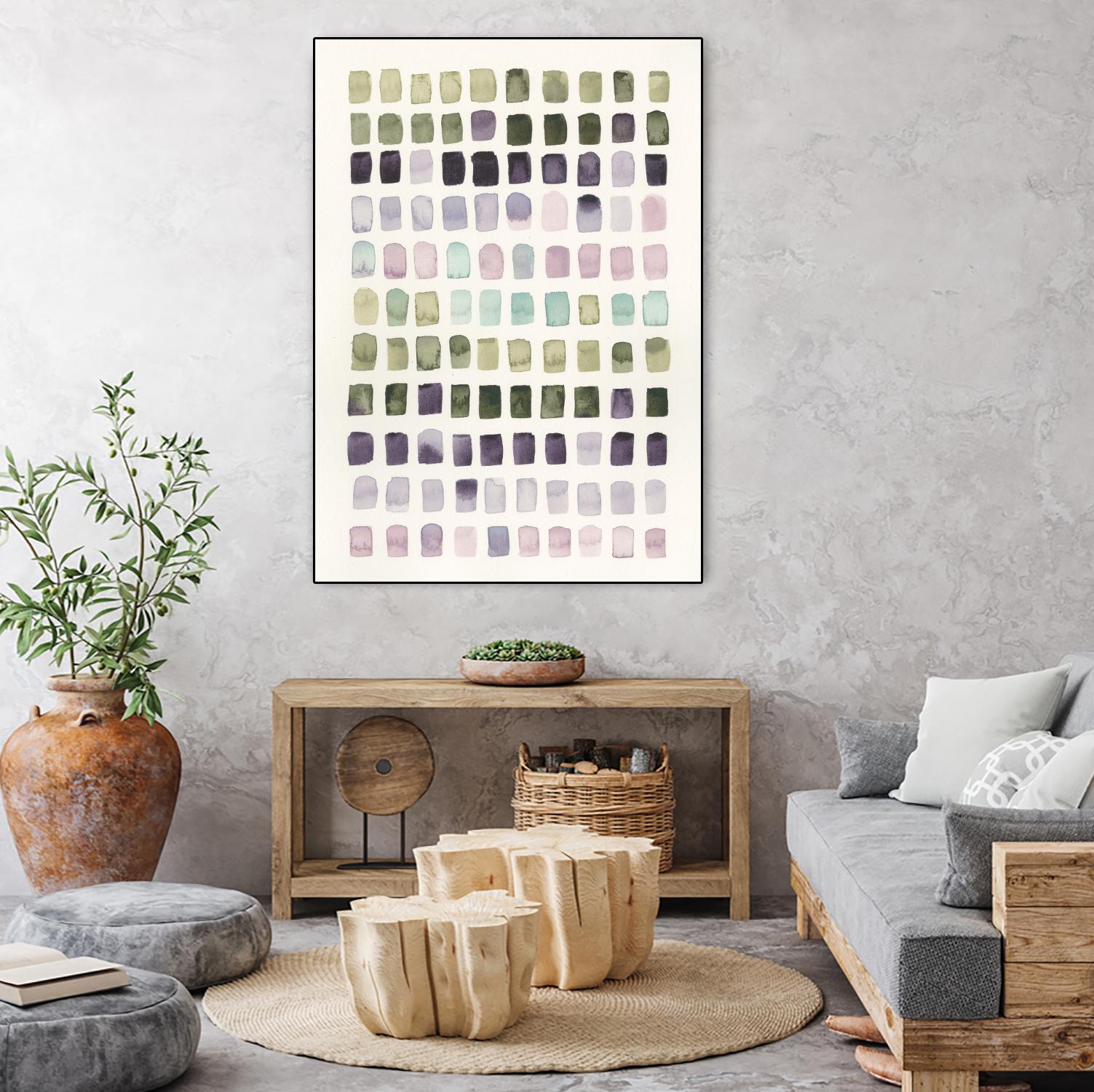 Serene Color Swatches I by Grace Popp on GIANT ART - pink abstract