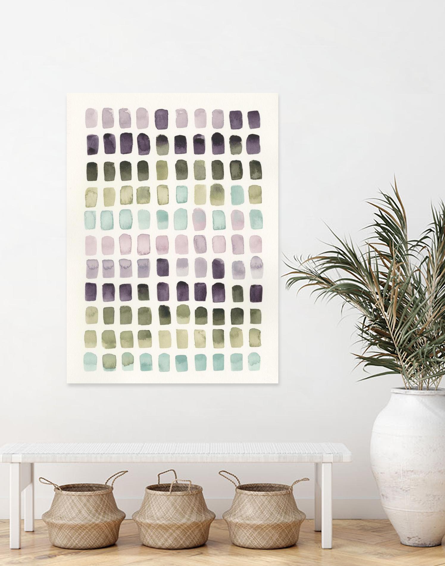 Serene Color Swatches II by Grace Popp on GIANT ART - pink abstract