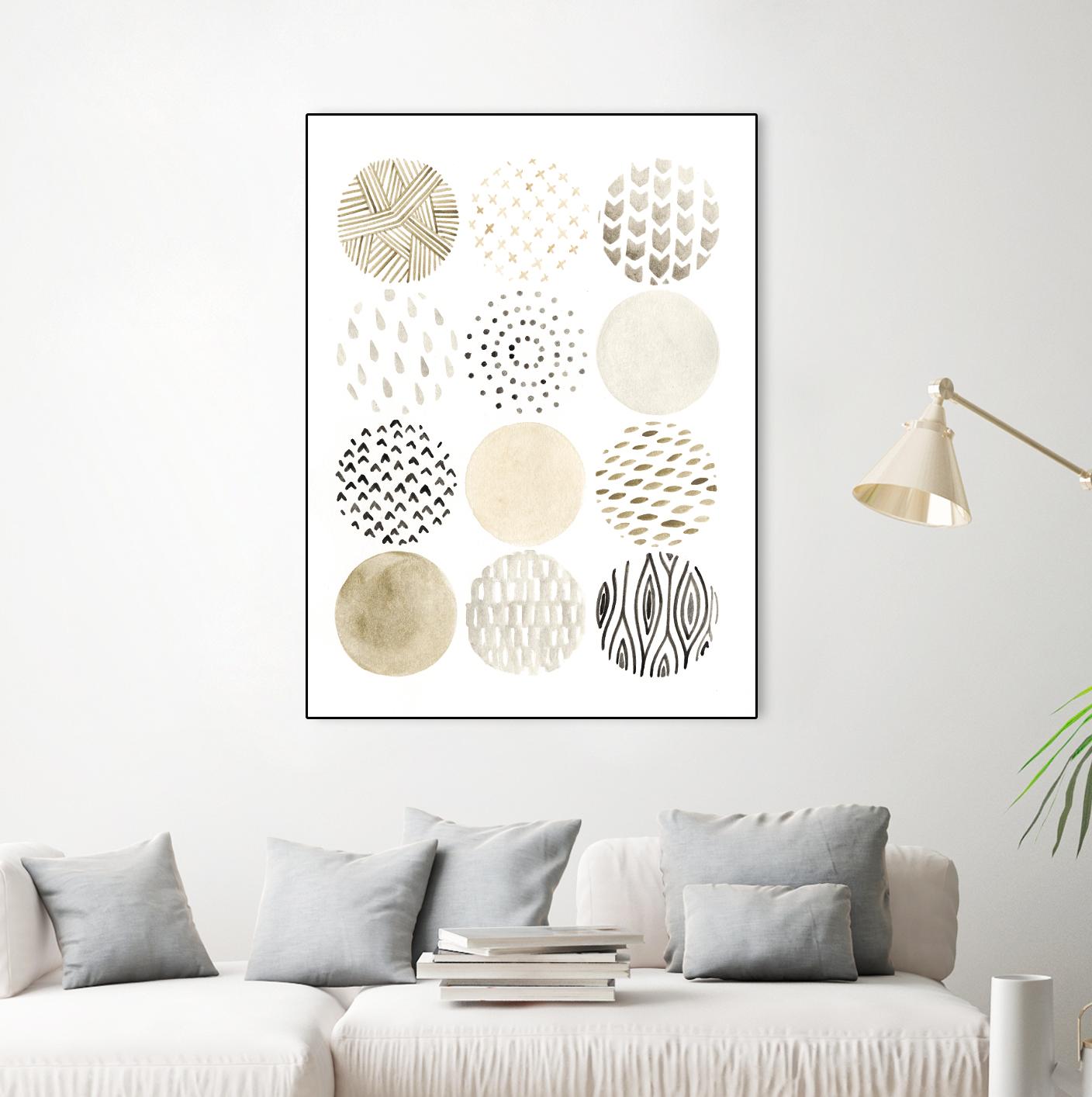 Neutral Pattern Play I by June Erica Vess on GIANT ART - brown abstract