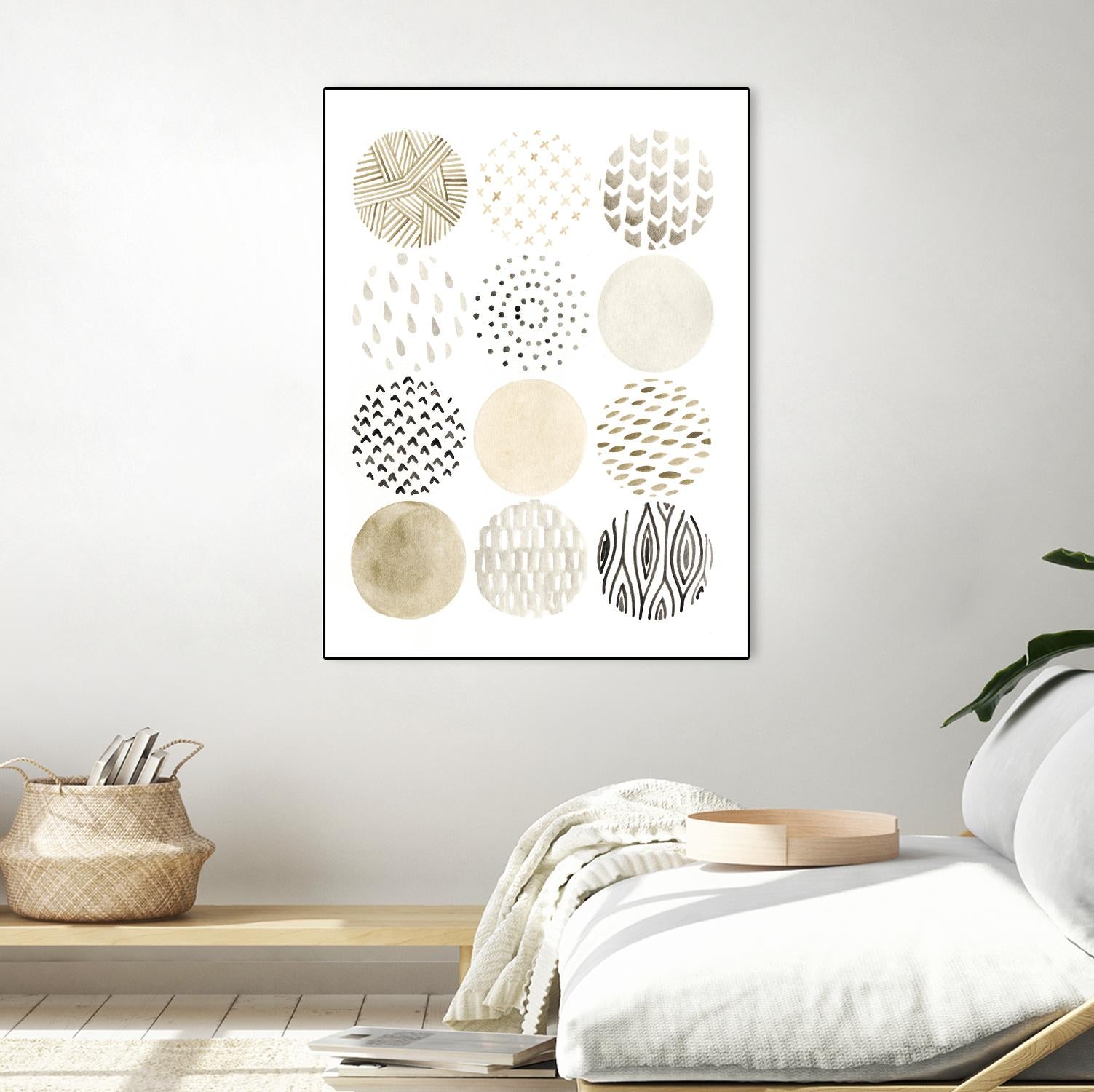 Neutral Pattern Play I by June Erica Vess on GIANT ART - brown abstract