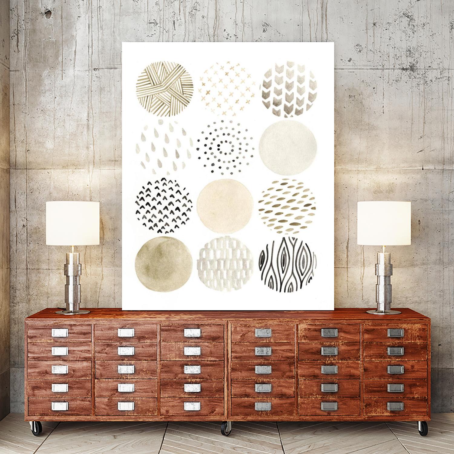 Neutral Pattern Play I by June Erica Vess on GIANT ART - brown abstract
