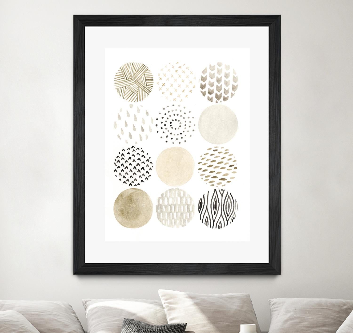 Neutral Pattern Play I by June Erica Vess on GIANT ART - brown abstract
