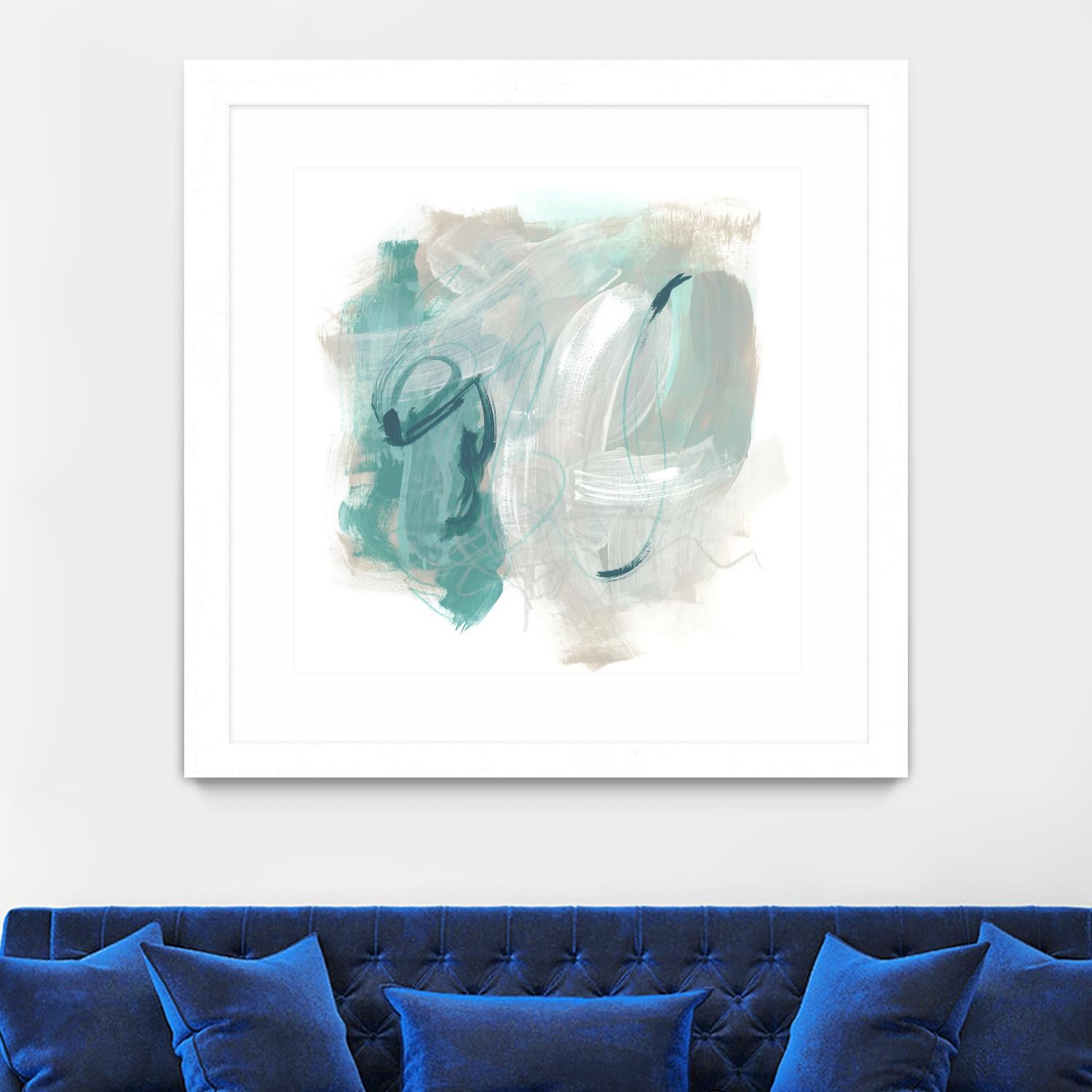 Coastal Fog IV by June Erica Vess on GIANT ART - green abstract