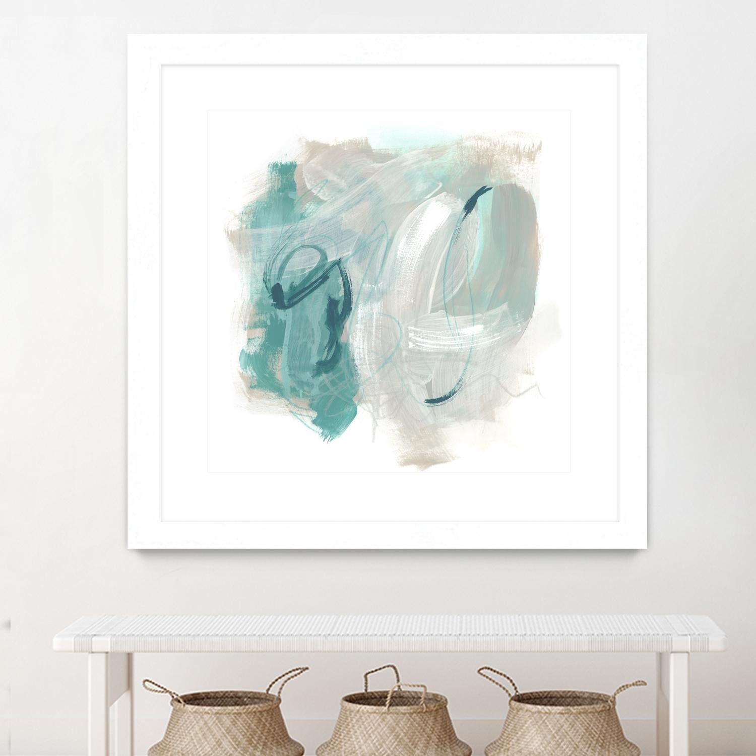 Coastal Fog IV by June Erica Vess on GIANT ART - green abstract