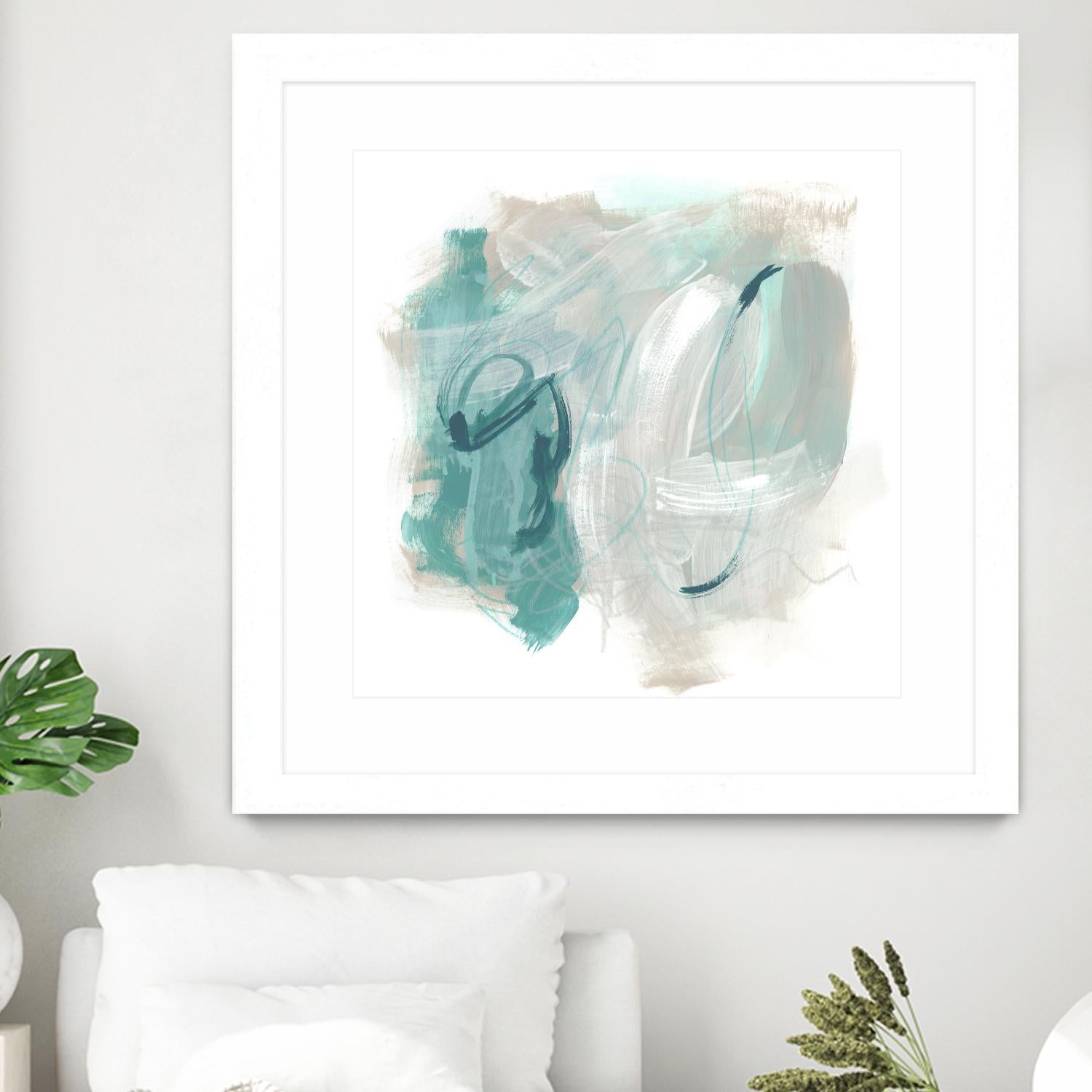 Coastal Fog IV by June Erica Vess on GIANT ART - green abstract