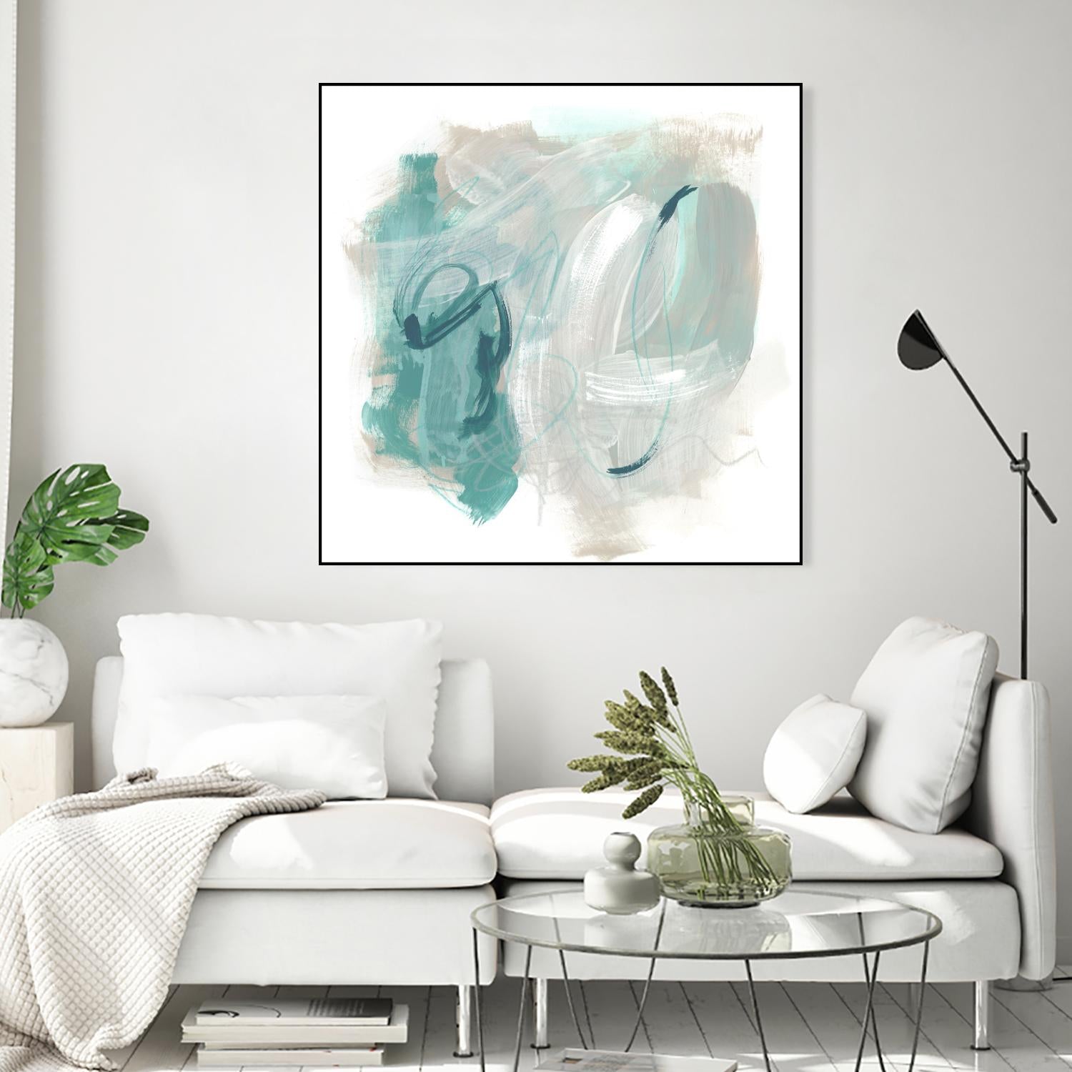 Coastal Fog IV by June Erica Vess on GIANT ART - green abstract