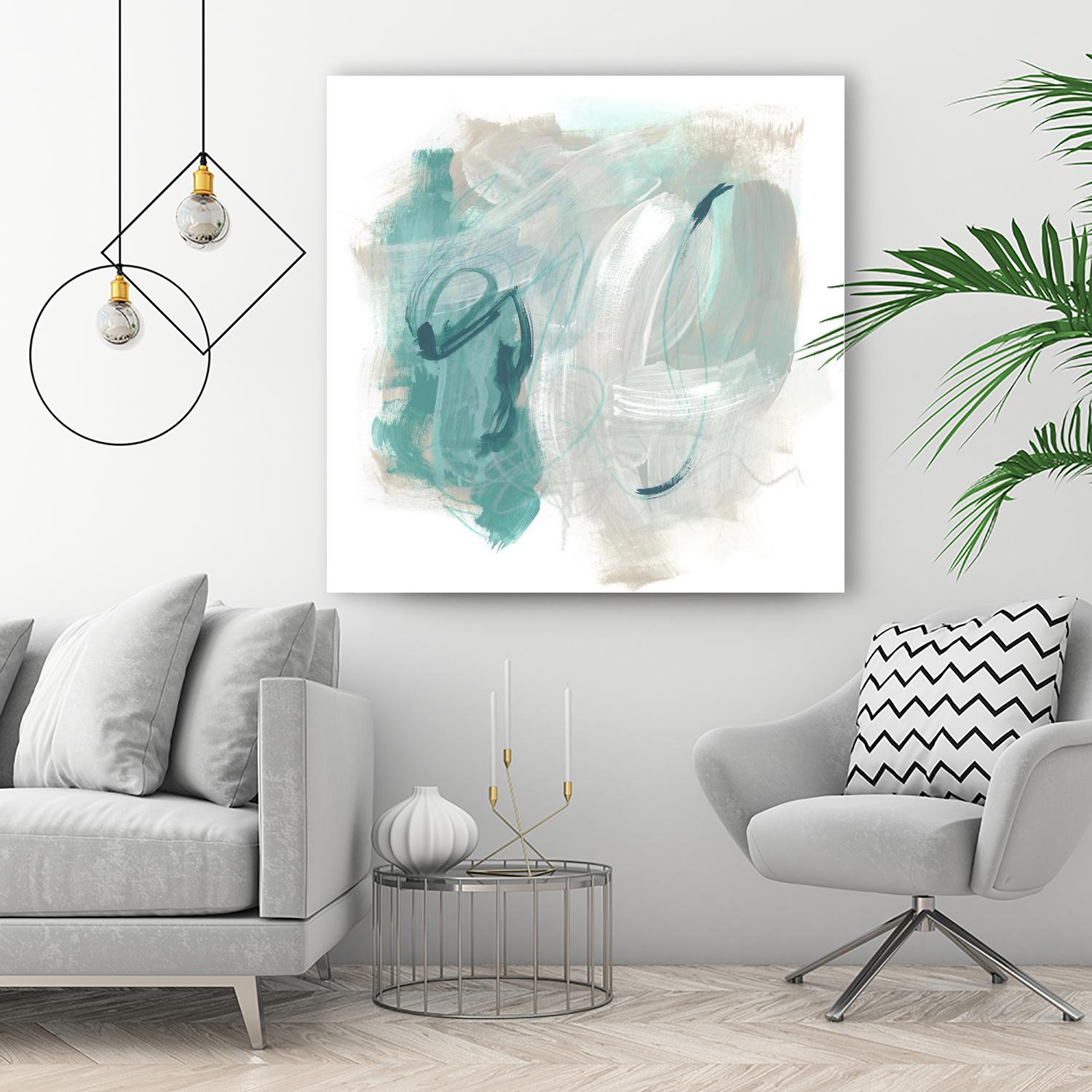 Coastal Fog IV by June Erica Vess on GIANT ART - green abstract