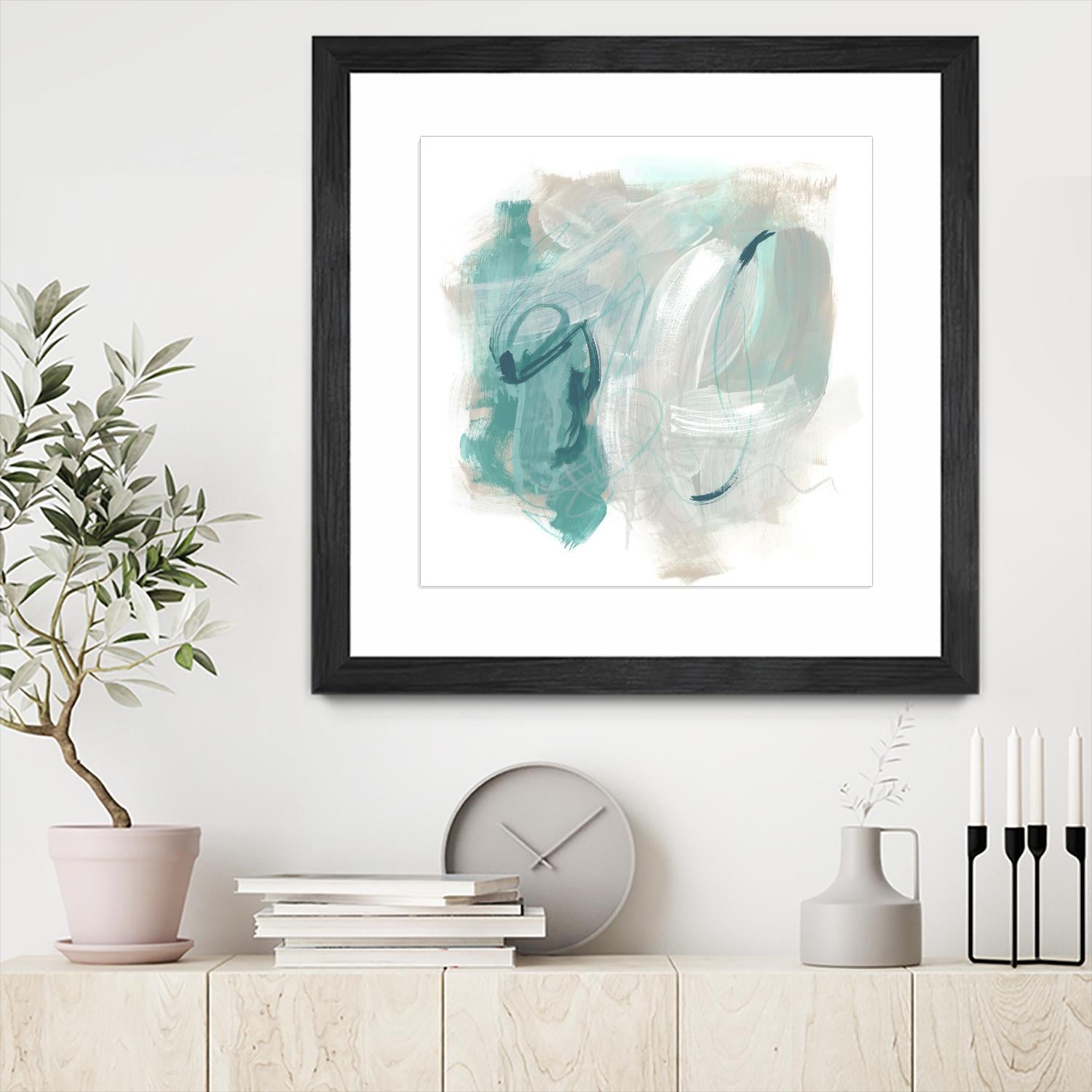 Coastal Fog IV by June Erica Vess on GIANT ART - green abstract