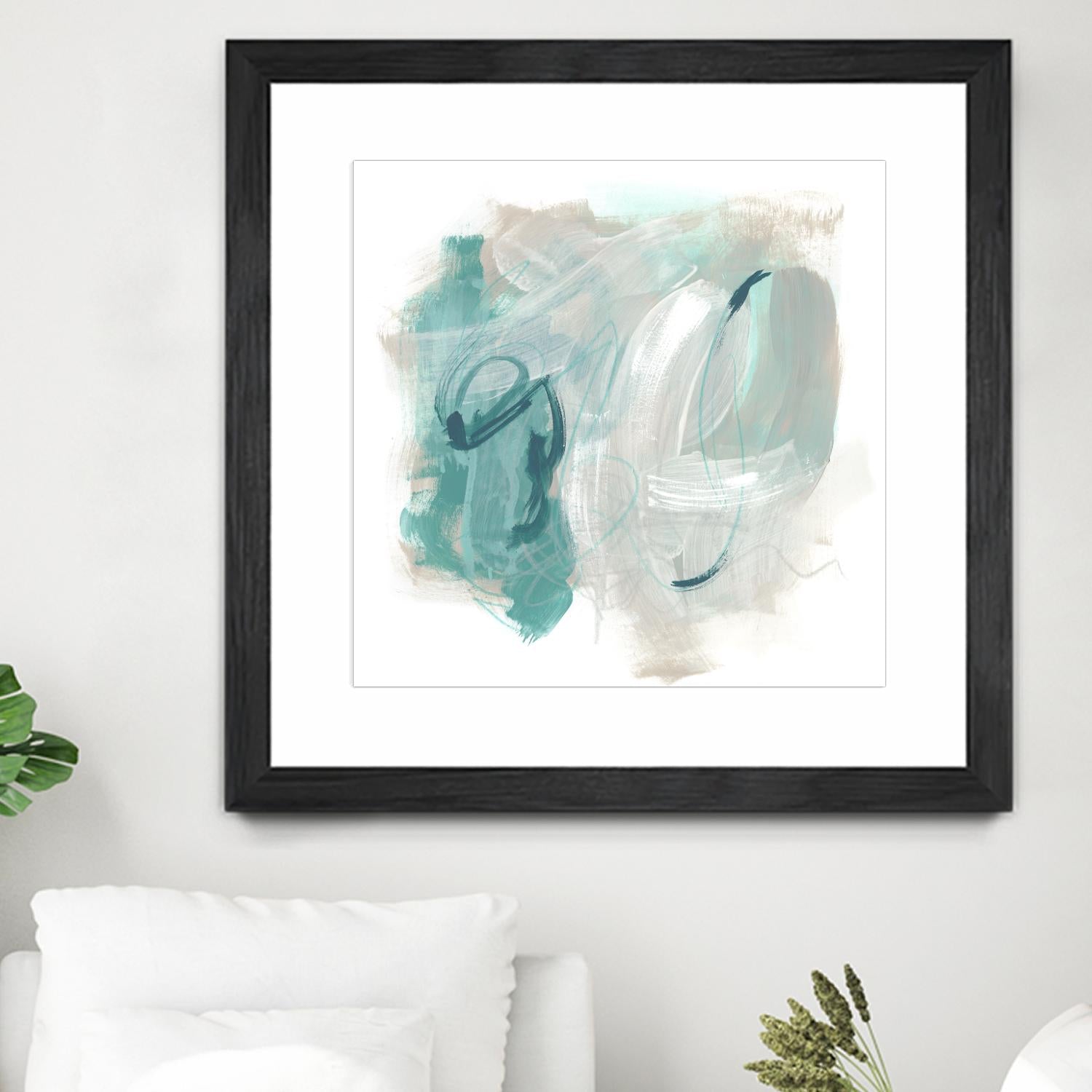 Coastal Fog IV by June Erica Vess on GIANT ART - green abstract