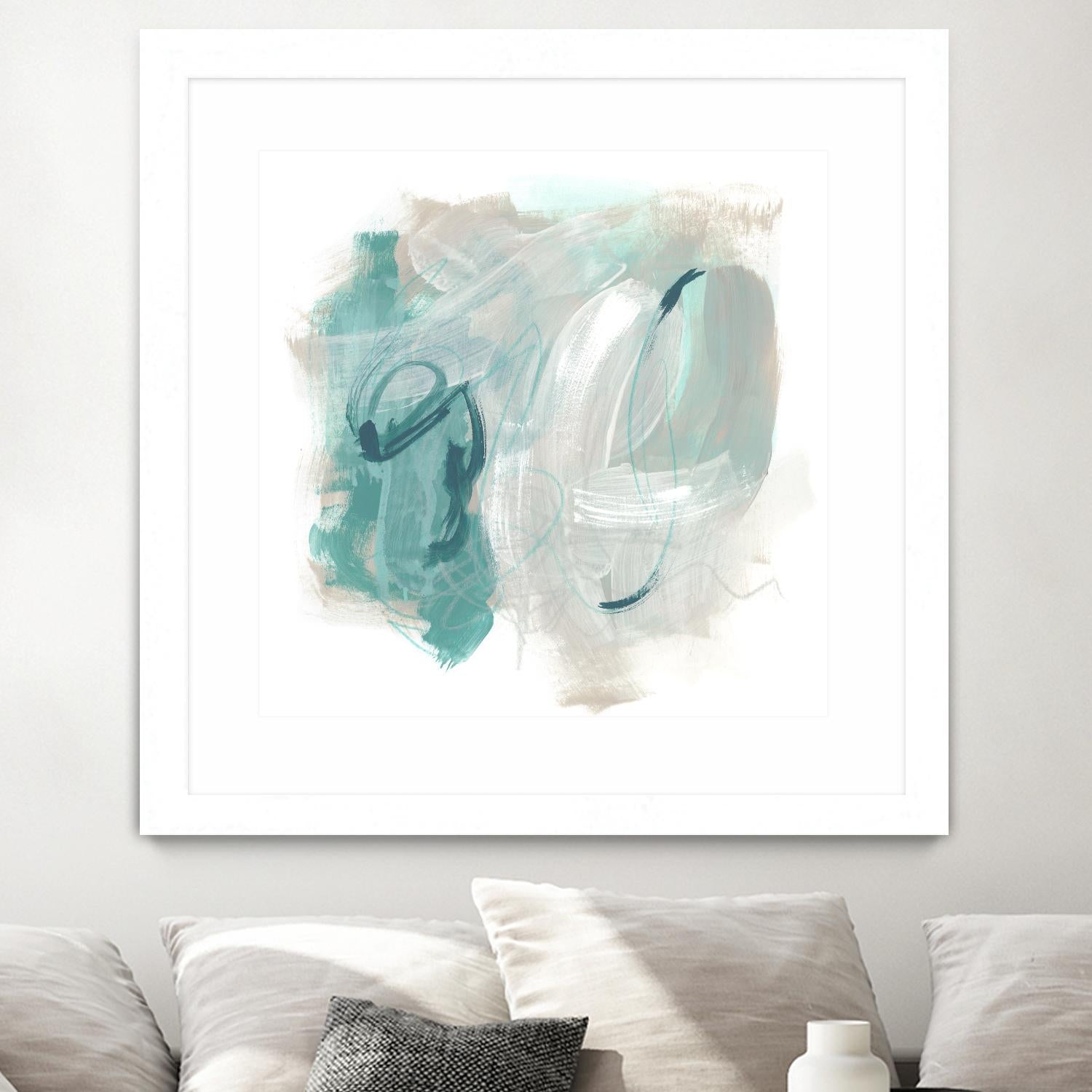 Coastal Fog IV by June Erica Vess on GIANT ART - green abstract