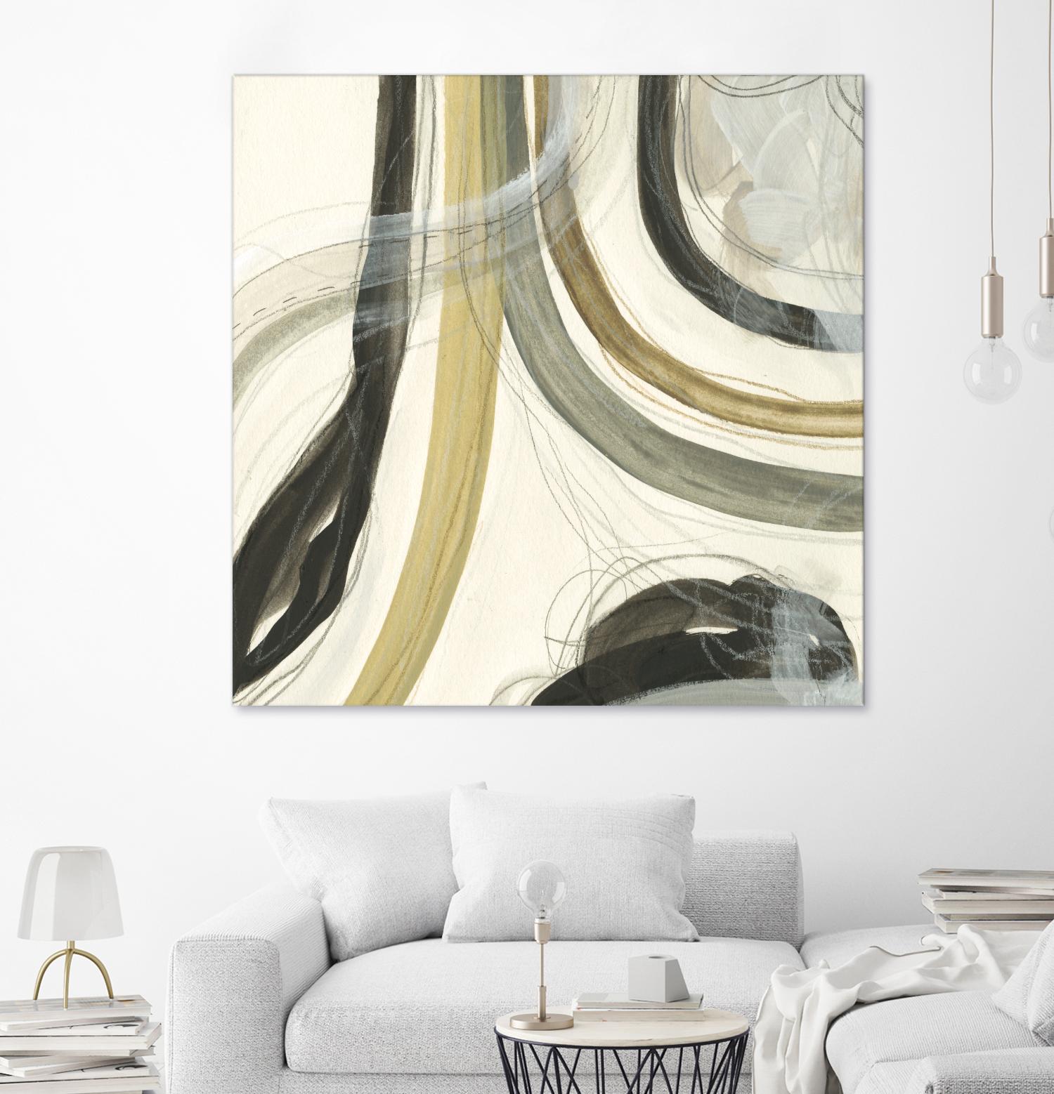 Neutral Lines II by June Erica Vess on GIANT ART - brown abstract