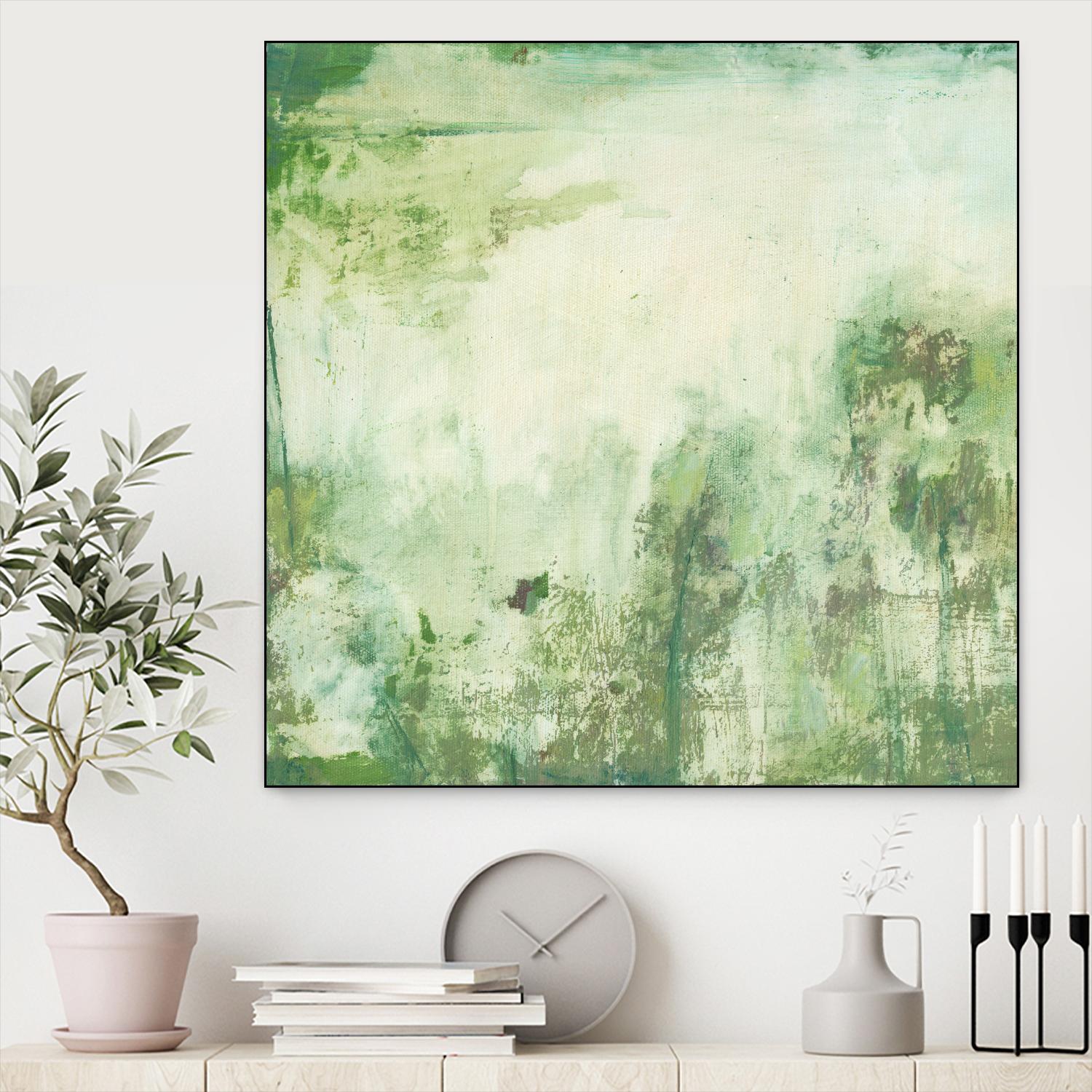 Down by the River I by Jodi Fuchs on GIANT ART - green abstract