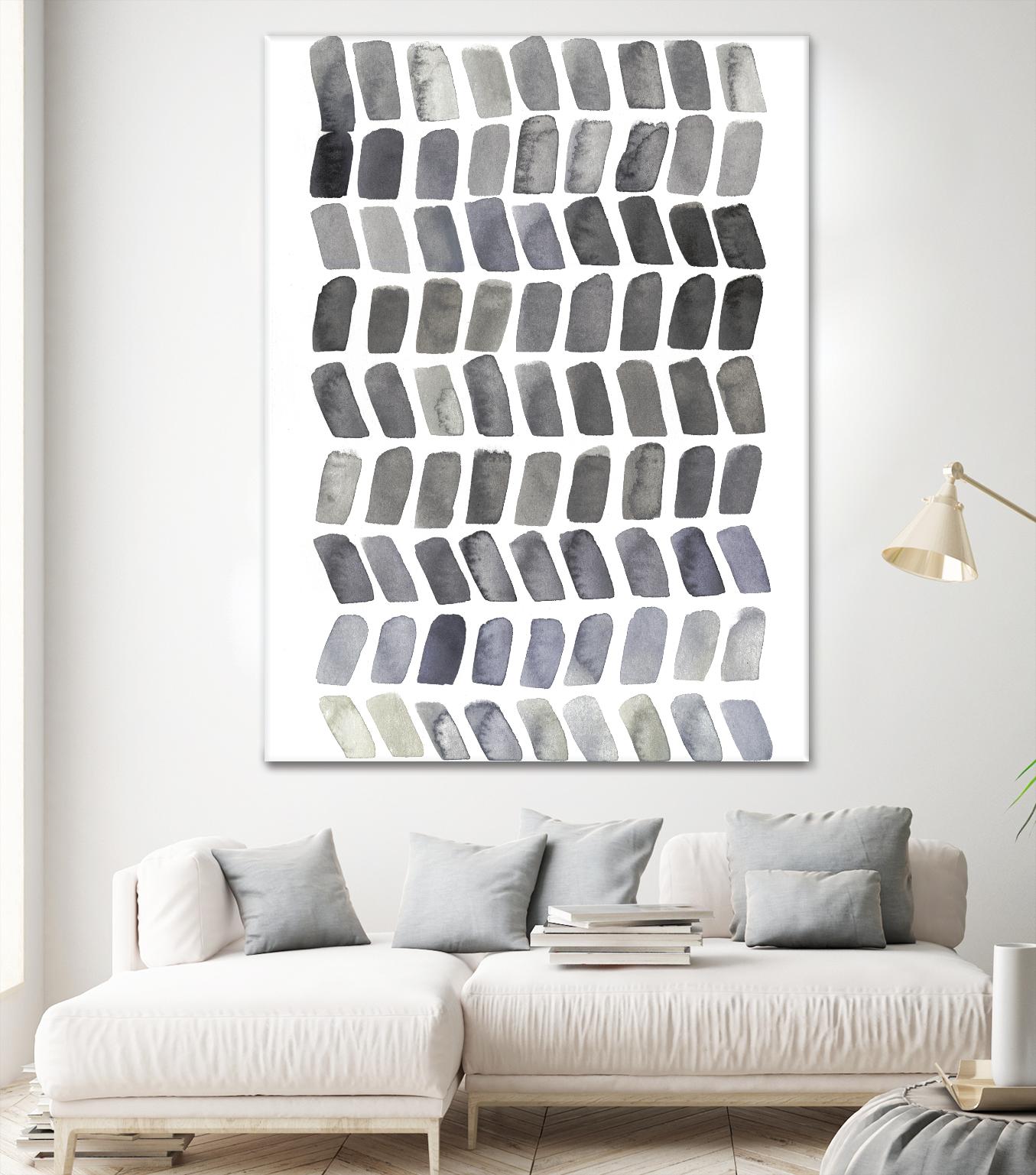 Watercolor Chevron I by Grace Popp on GIANT ART - black abstract