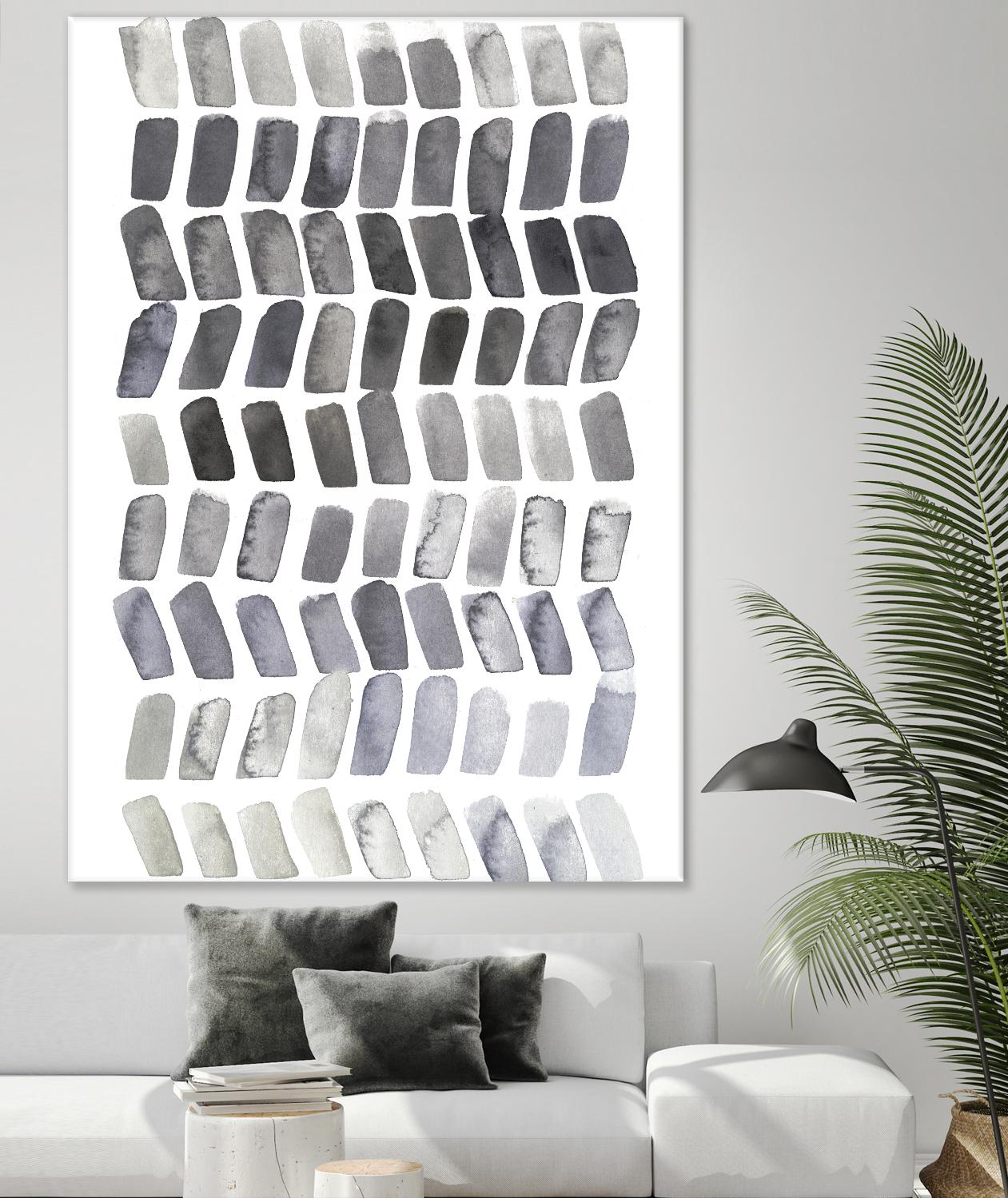 Watercolor Chevron II by Grace Popp on GIANT ART - black abstract