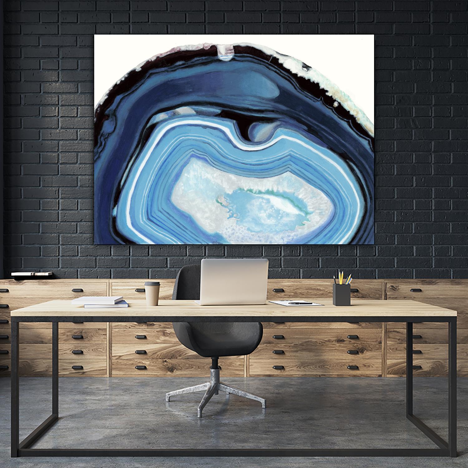 Agate Studies I by Naomi McCavitt on GIANT ART - blue abstract